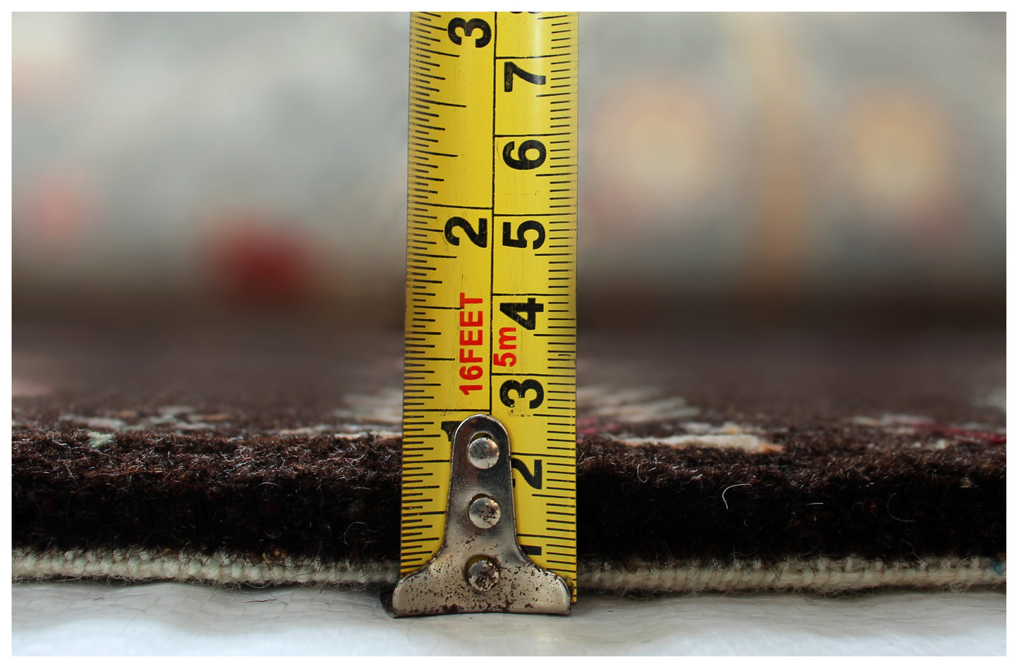 Hand Knotted Gabbeh Tribal Wool Rug 6.6x10 Multi Color Horizontal Stripes