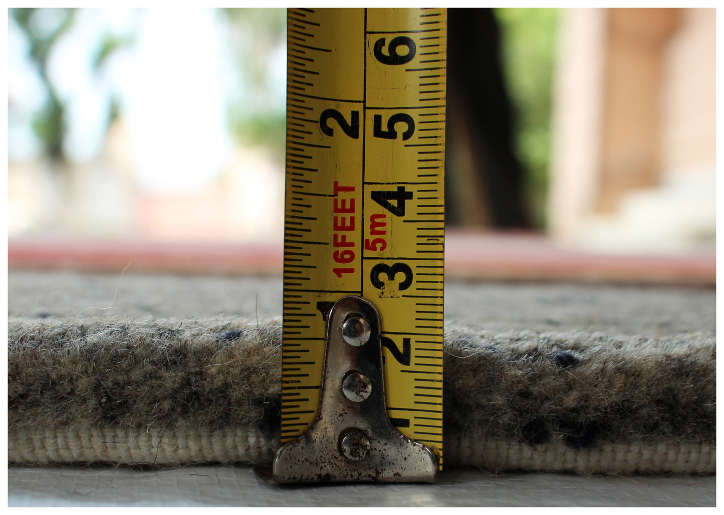 Hand Knotted Contemporary Abstract Wool Rug 5.6x8 Grey Red Brushstroke