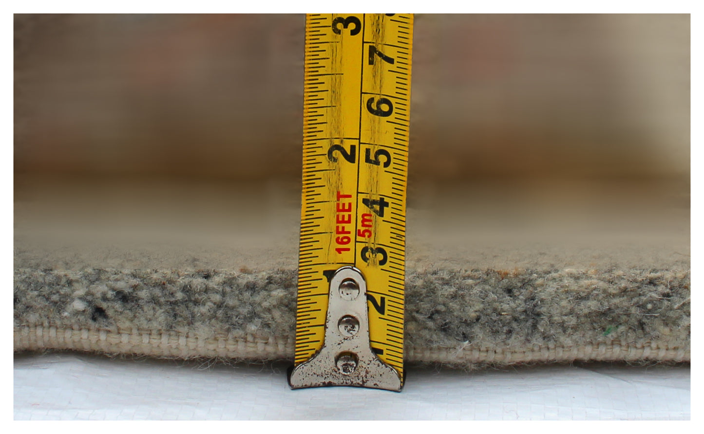 Ivory Grey Gabbeh Landscape Wool Rug 5.6x8 - Hand Knotted Tree Motif