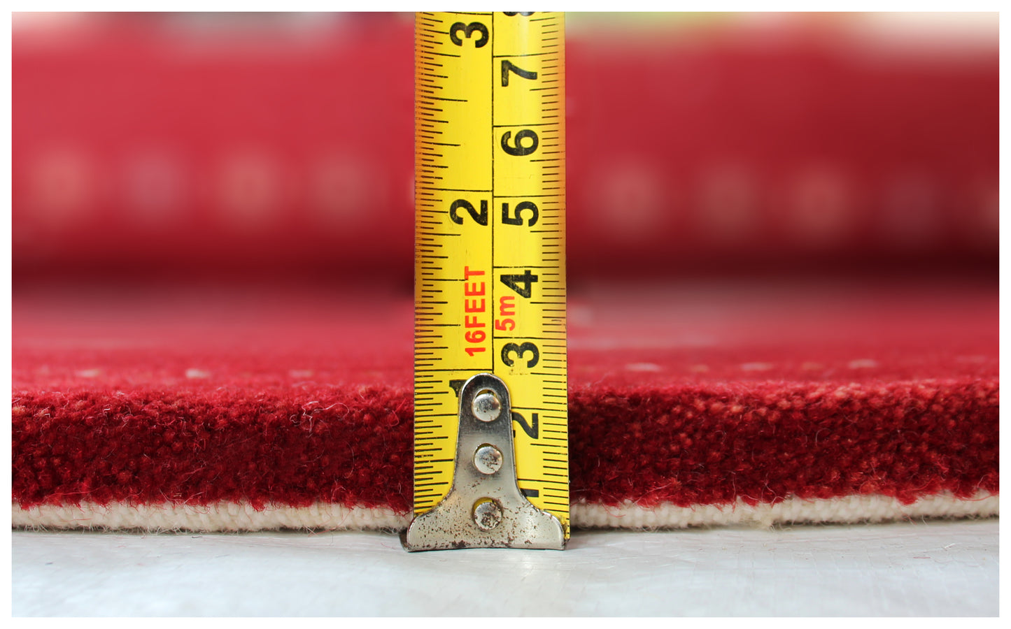 Hand Knotted Gabbeh Tribal Wool Rug 6.6x10 Red Multi Geometric Blocks