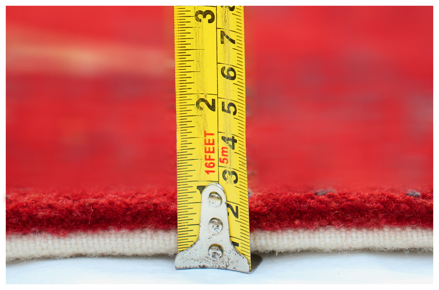 Red Beige Tree of Life Hand Knotted 5.6x8 Gabbeh Area Rug