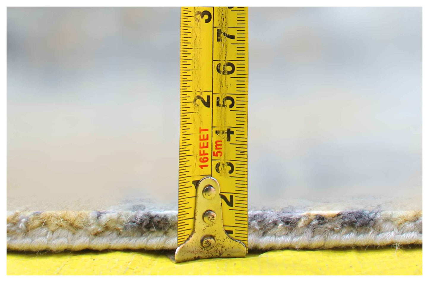 Silver Grey Gold Charcoal Teal Modern Abstract Distressed Hand Knotted Wool Viscose 85 KPSI 8x10 Area Rug