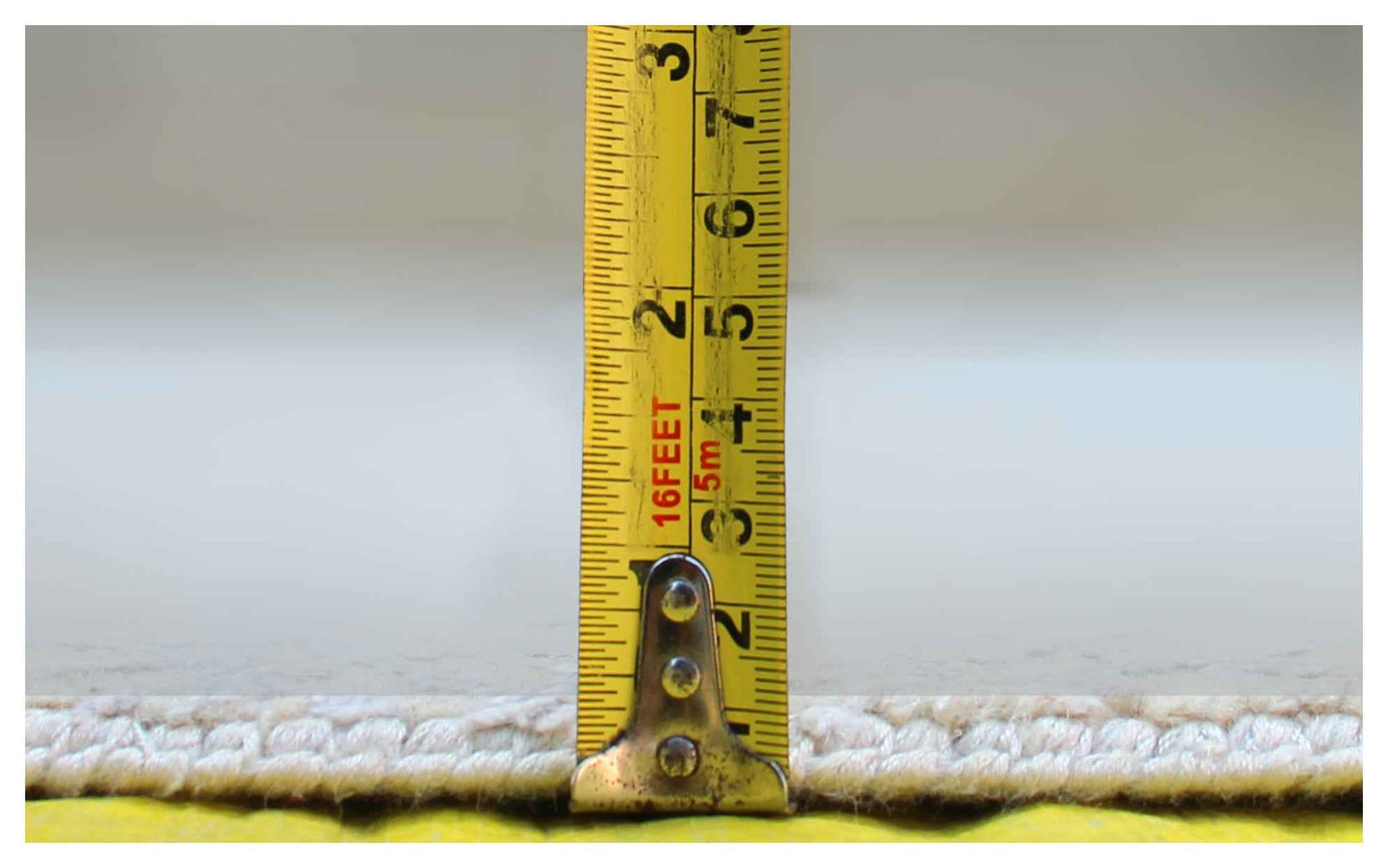 Ivory Gold Silver Neural Tree Modern Abstract Hand Knotted Wool Viscose 85 KPSI 8x10 Area Rug