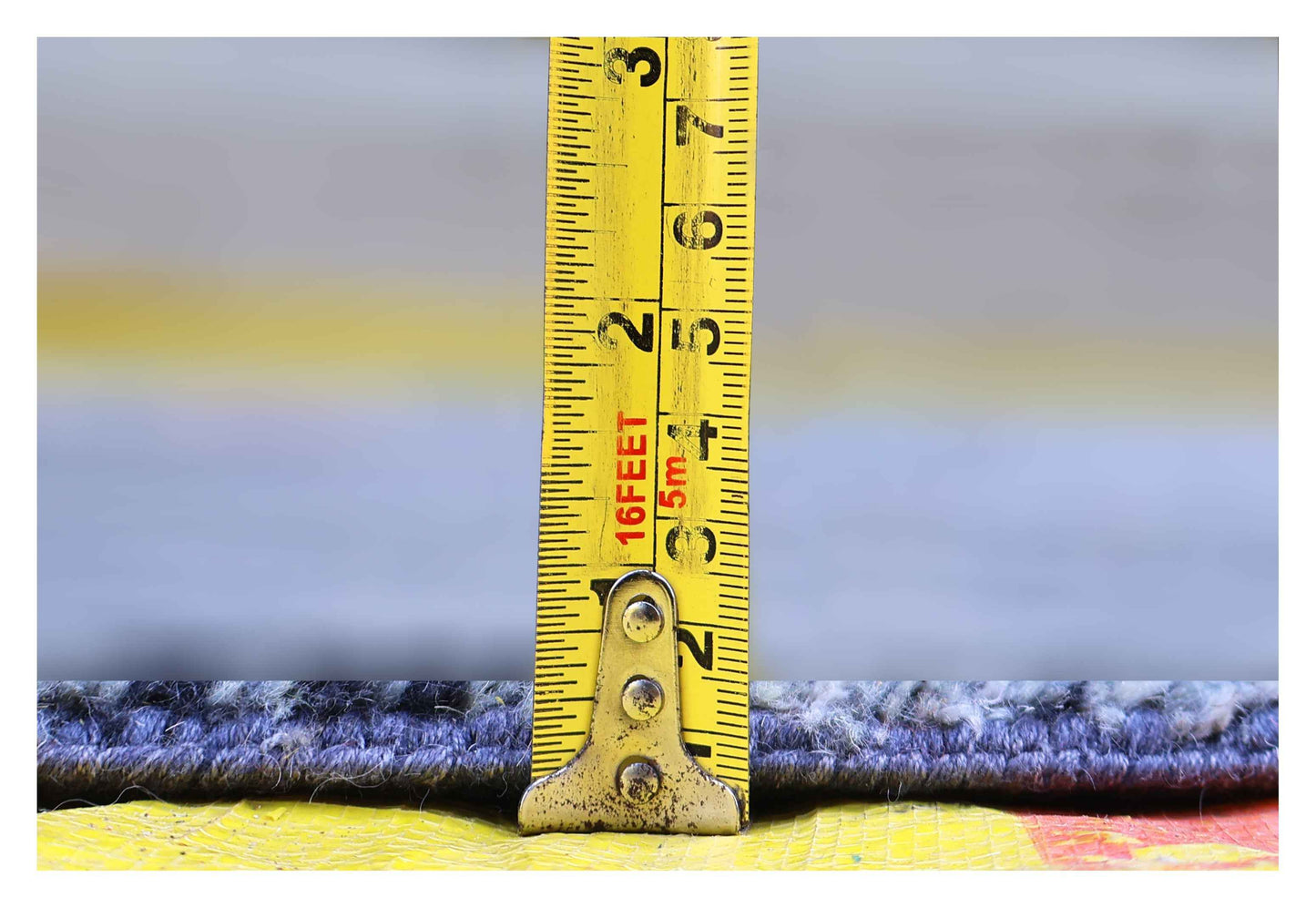 Steel Blue Grey Gold Crimson Red Eroded Medallion Modern Abstract Hand Knotted Wool Viscose 85 KPSI 5.6x8 Area Rug