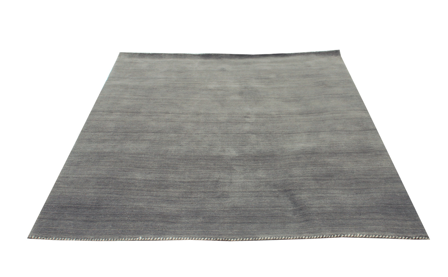 Modern Solid Gray and Beige Handloom Multi Size Wool Area Rug