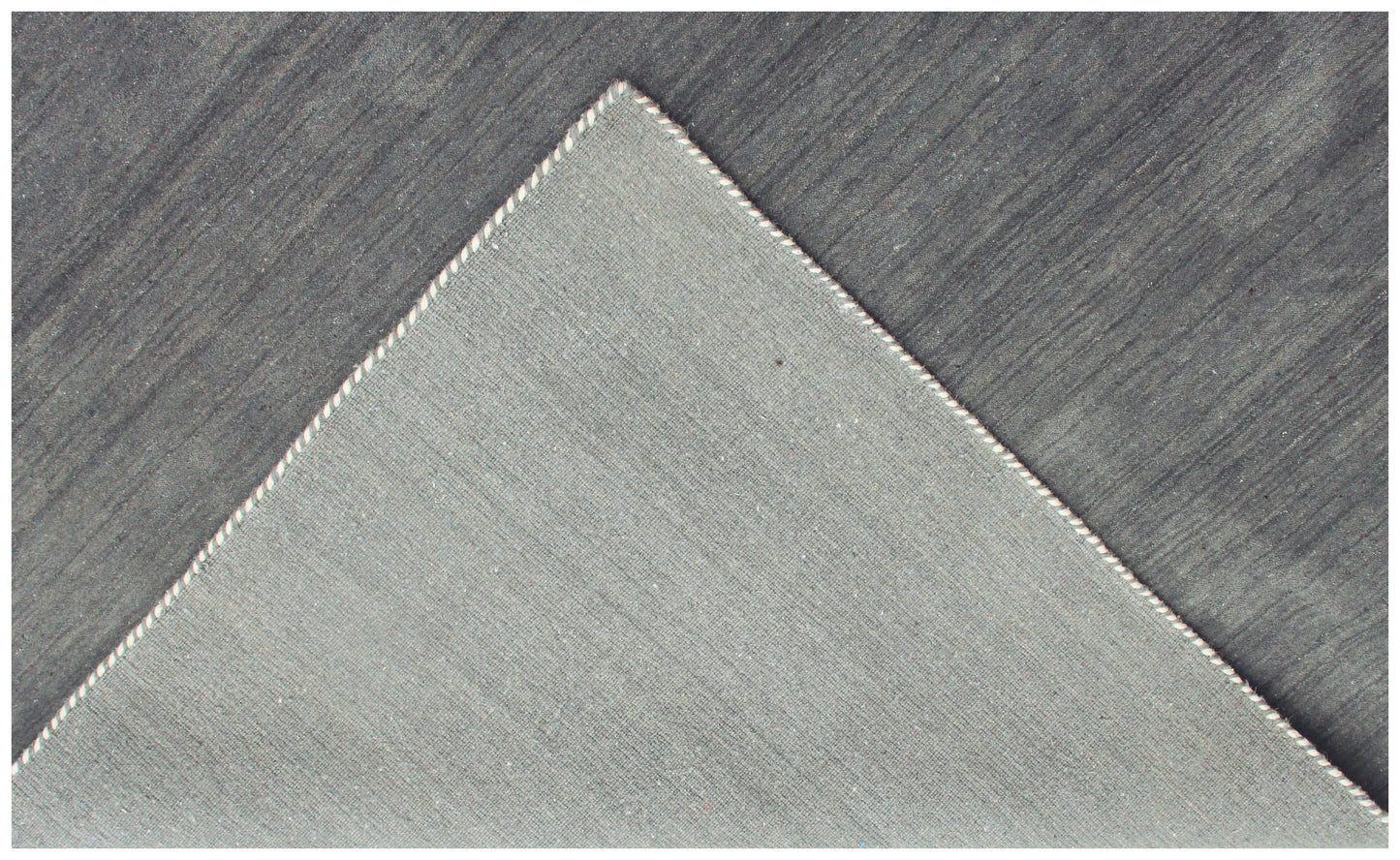 Modern Solid Gray and Beige Handloom Multi Size Wool Area Rug
