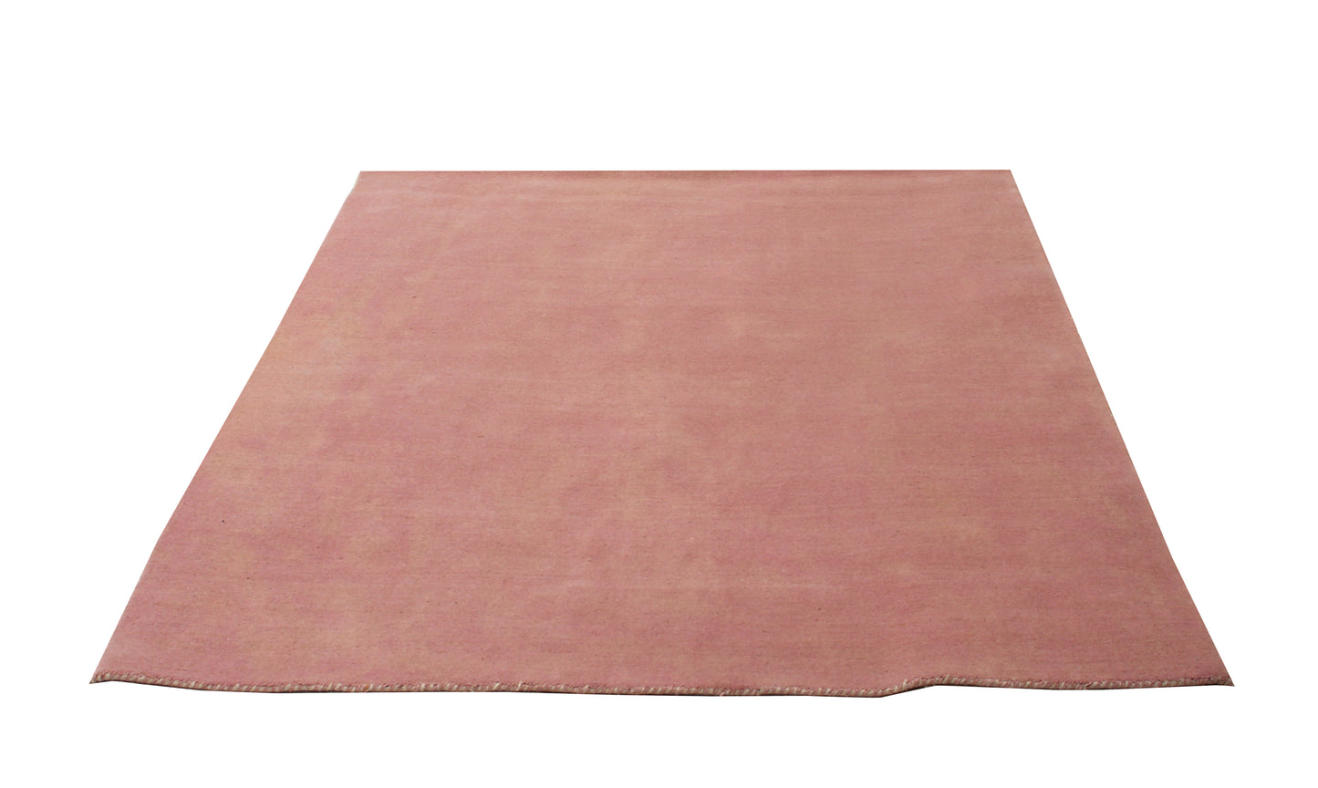 Custom made Modern Solid Pink Handloom wool area rug