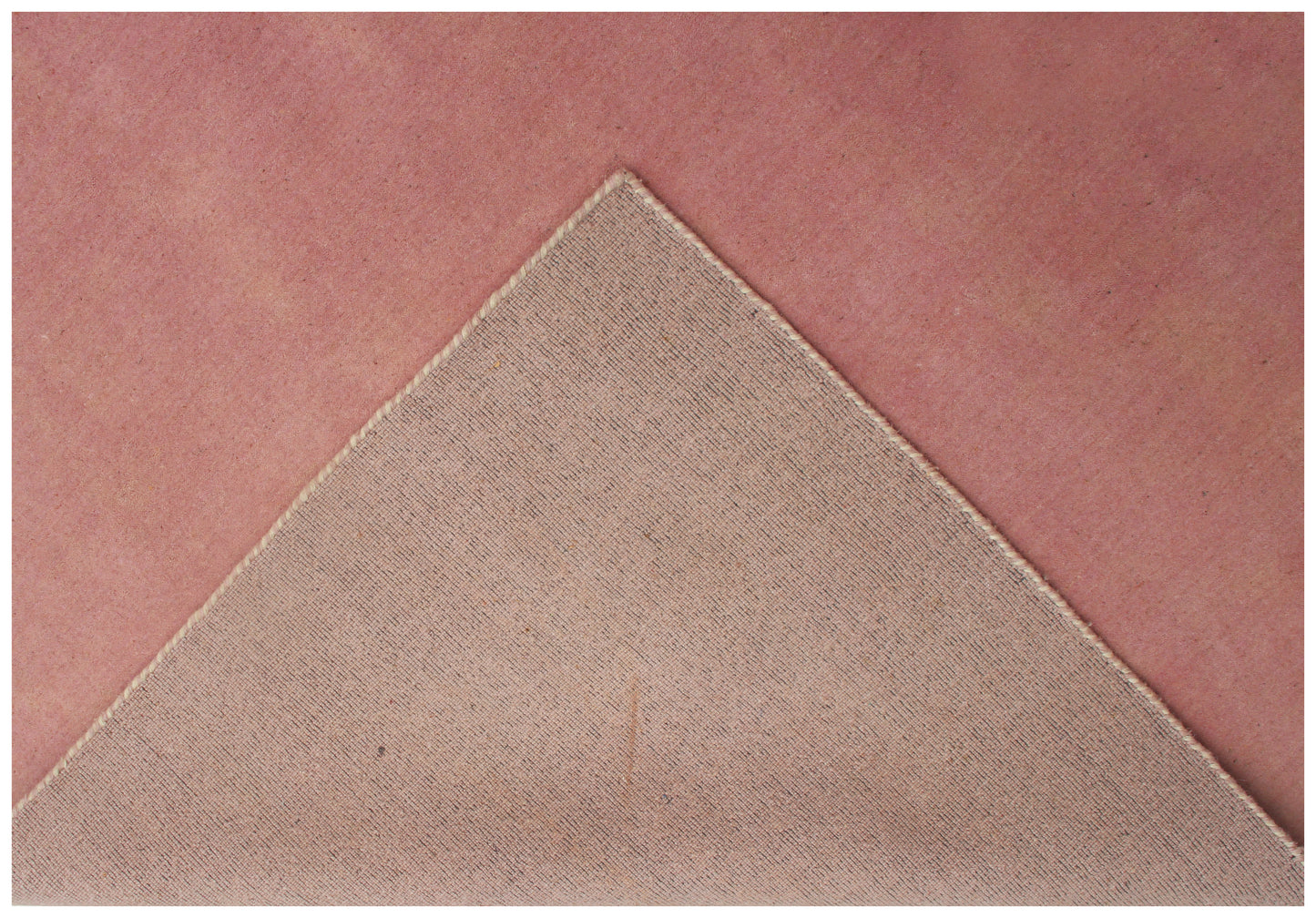 Custom made Modern Solid Pink Handloom wool area rug