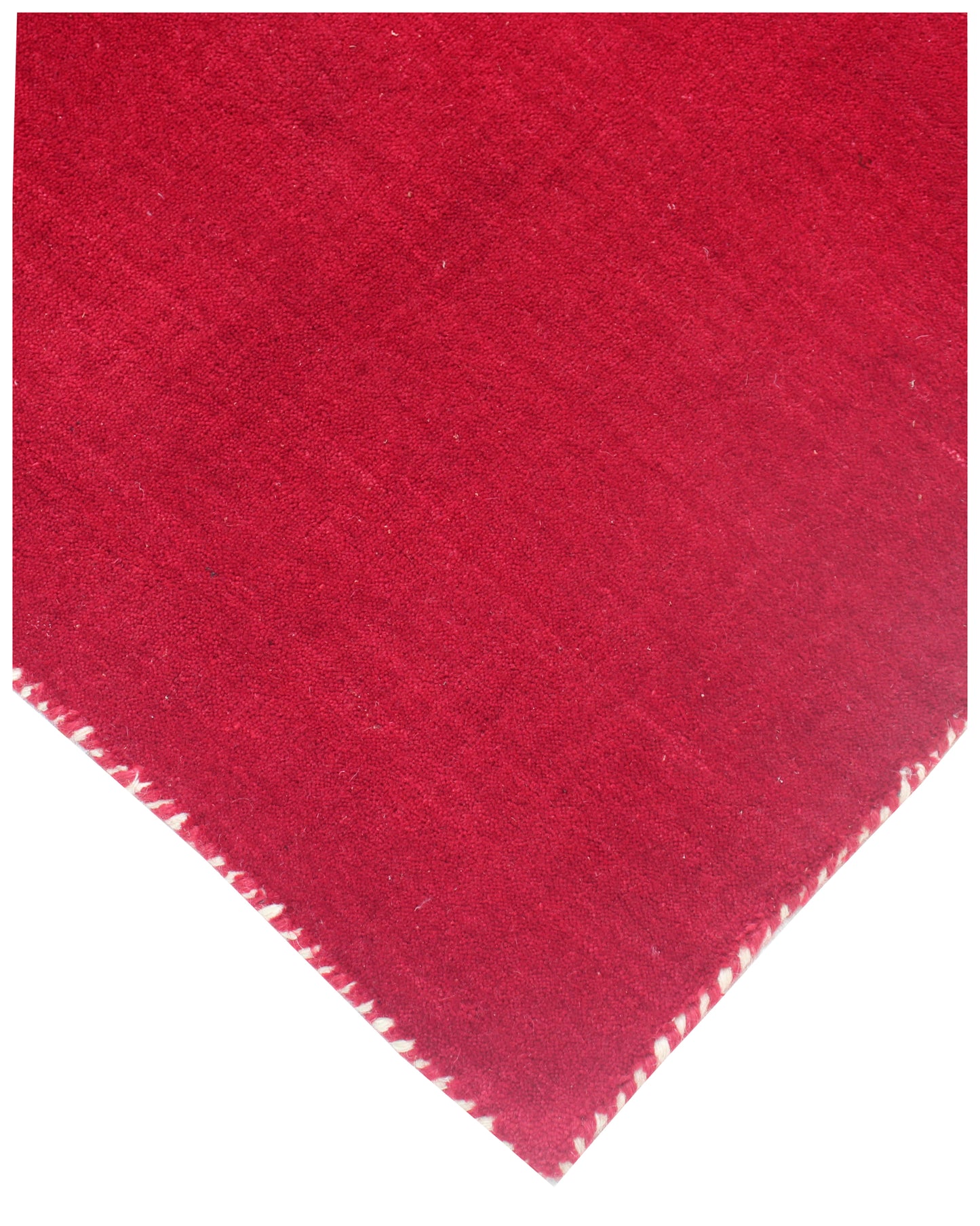 Custom Made Modern Solid Maroon Handloom Wool Area Rug