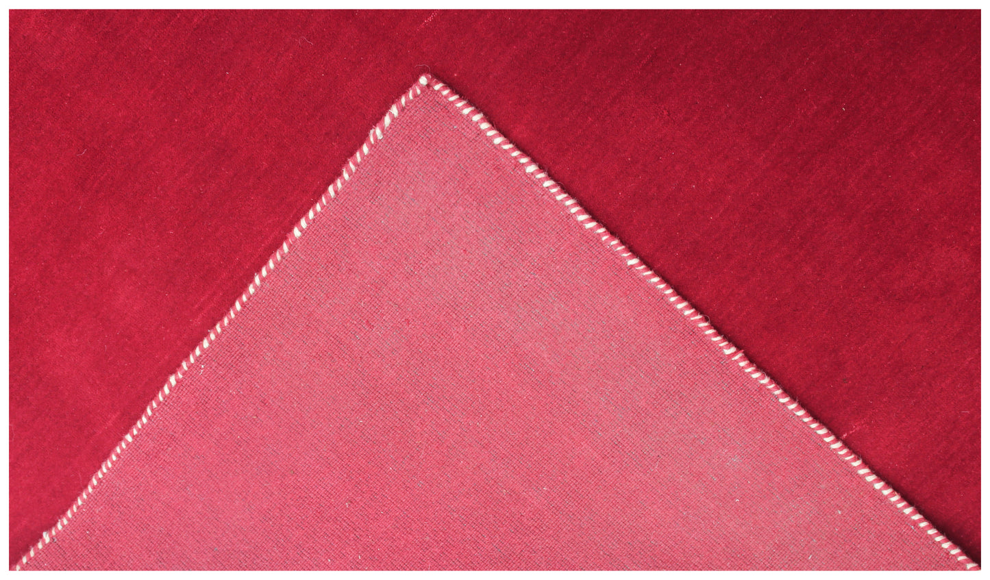 Custom Made Modern Solid Maroon Handloom Wool Area Rug