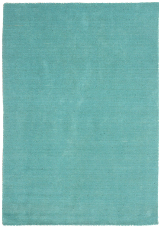 Custom made Modern Solid Turquoise Handloom wool area rug.