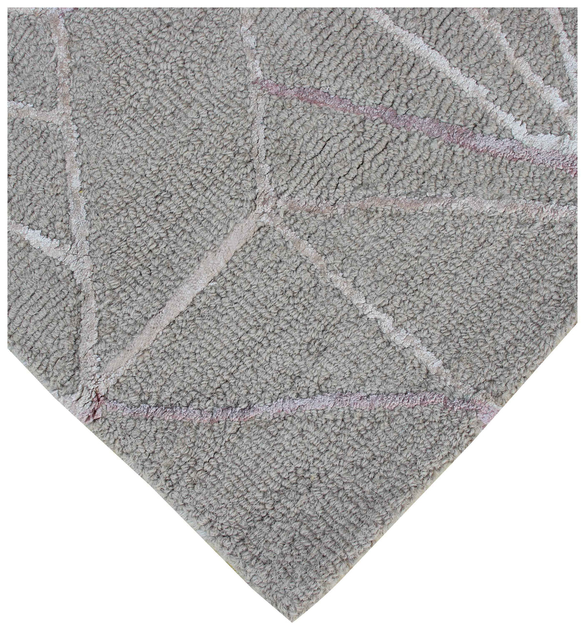 Grey Geometric Star Design Hand Tufted Wool Rug Cut Pile Contemporary 2x3 to 12x15 - Bulk Manufacturing Orders