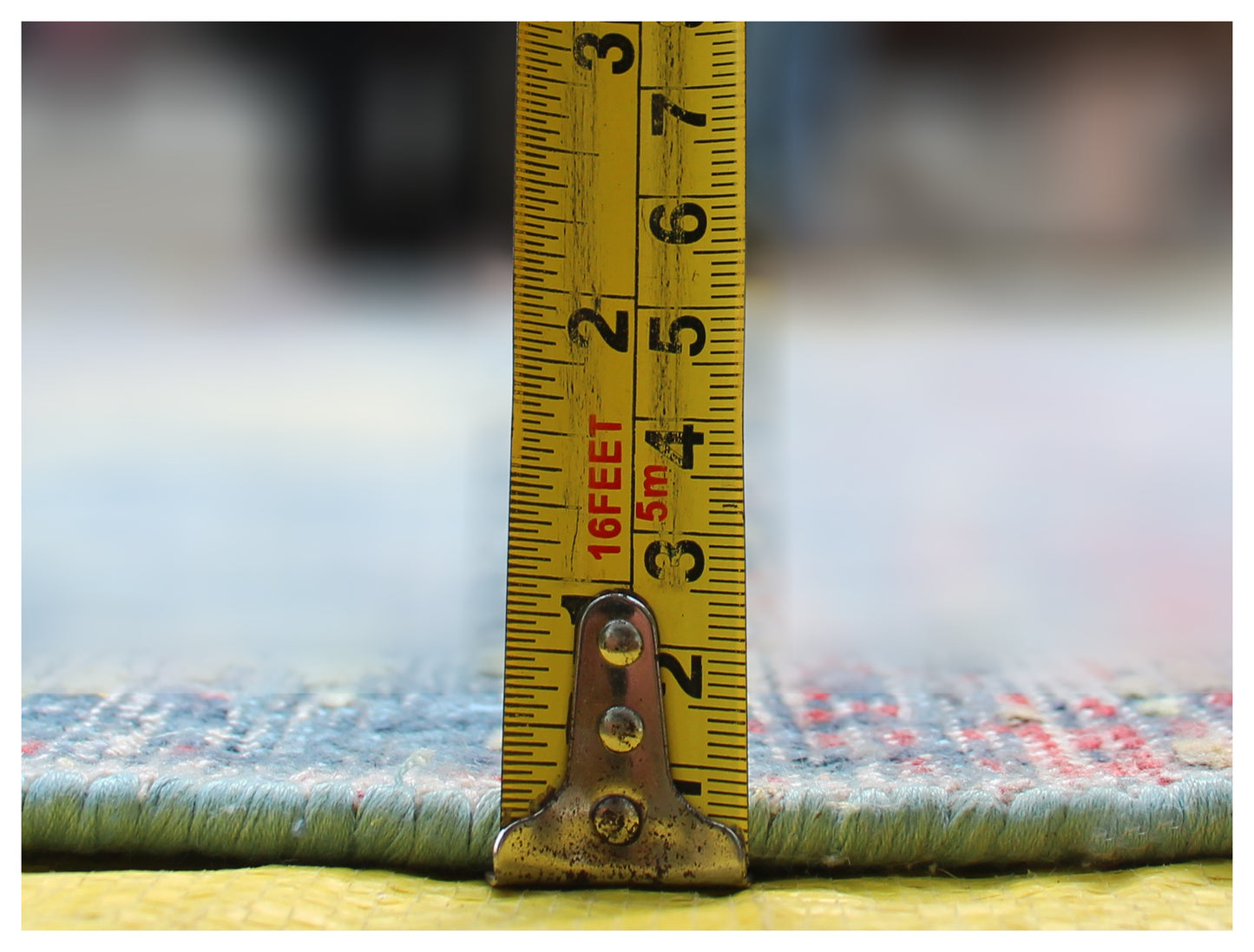 Exquisite Hand Knotted Rug 7.6x9.6 - Blue Teal Pink Vintage Geometric 45 KPSI Bhadohi Rugs