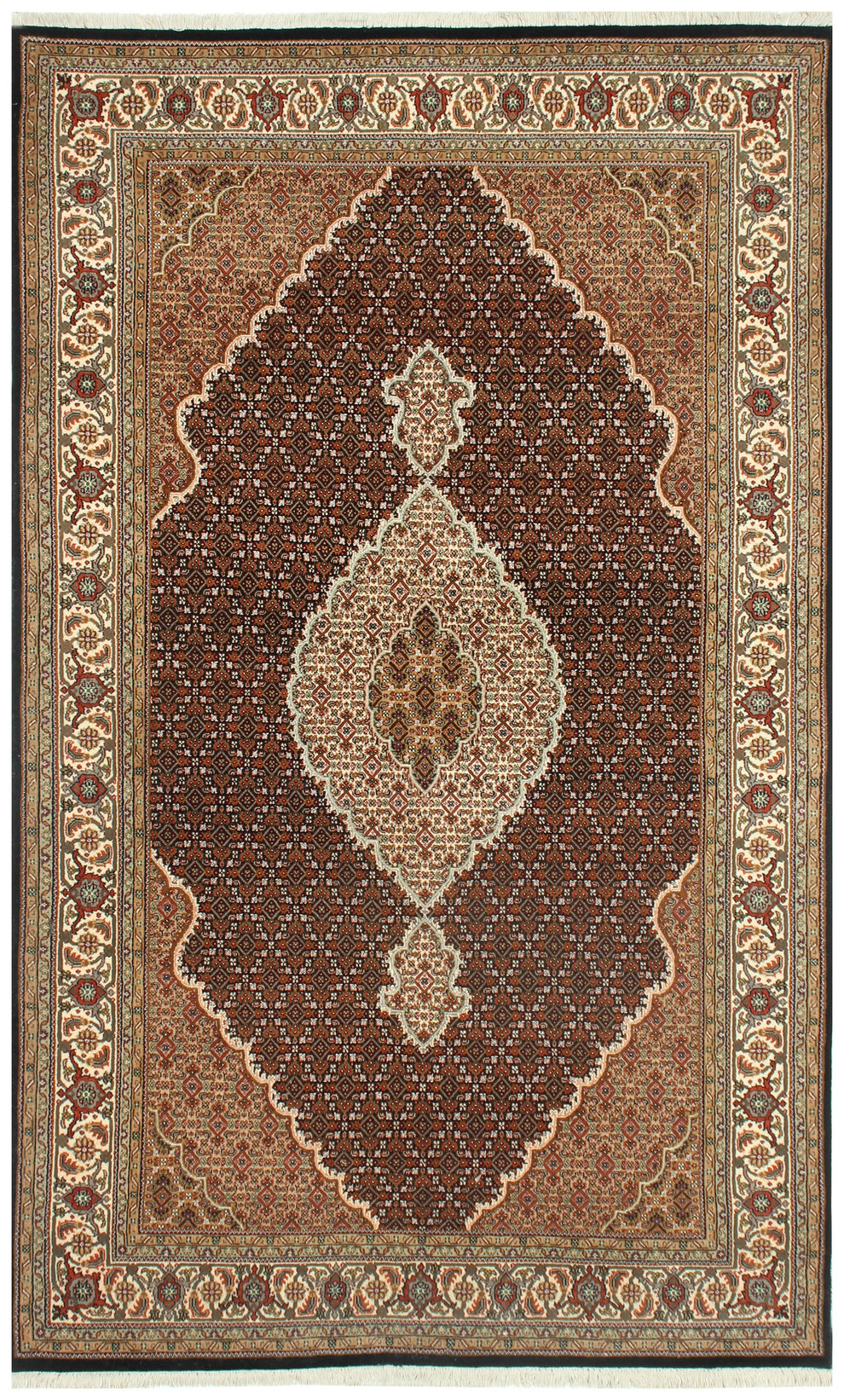 Hand Knotted Traditional Rug - Persian Style Medallion Area Rug – Tufts ...