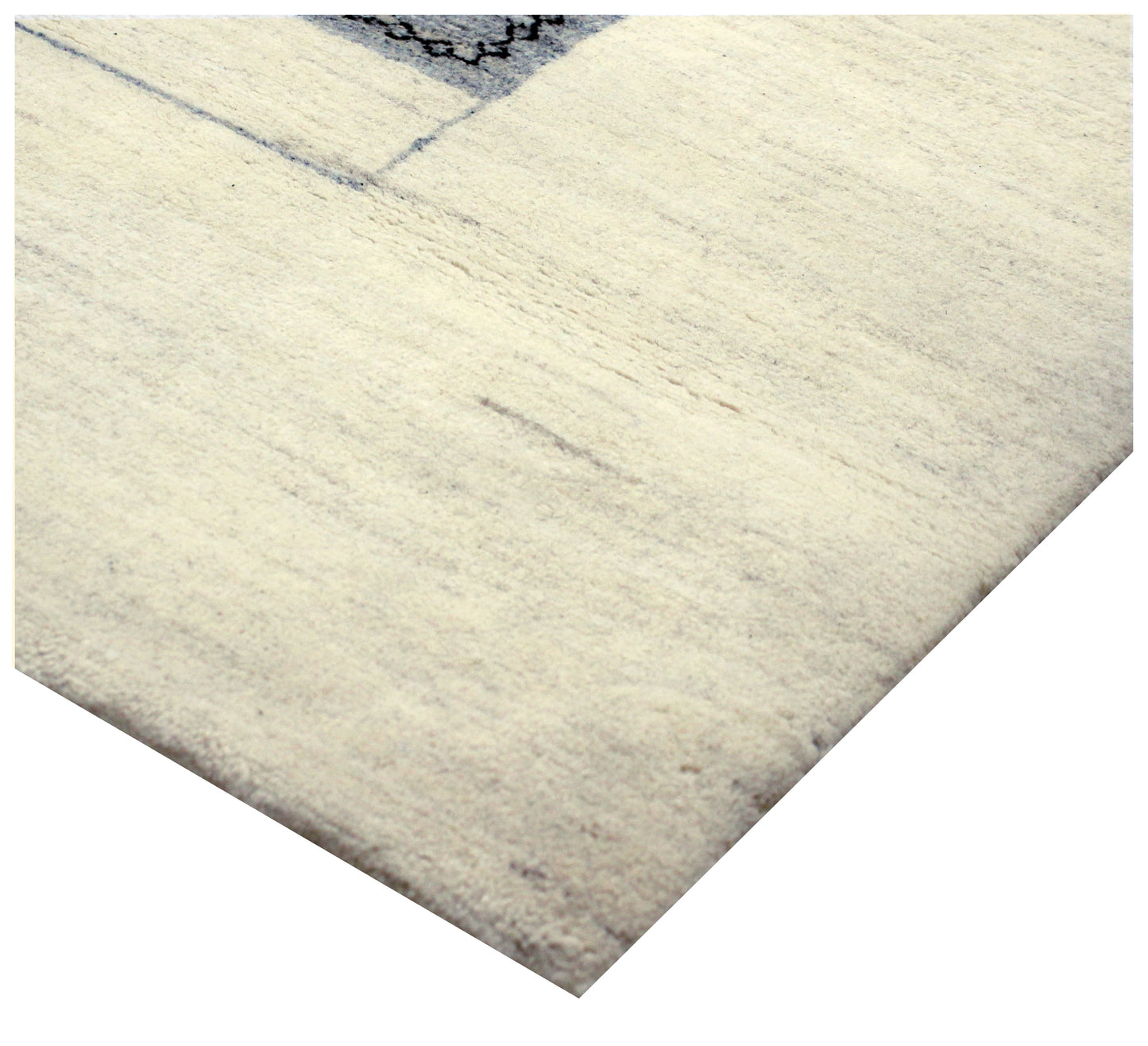 Hand Knotted Contemporary Gabbeh Patchwork Wool Rug 8x10 - Ivory Grey Multi
