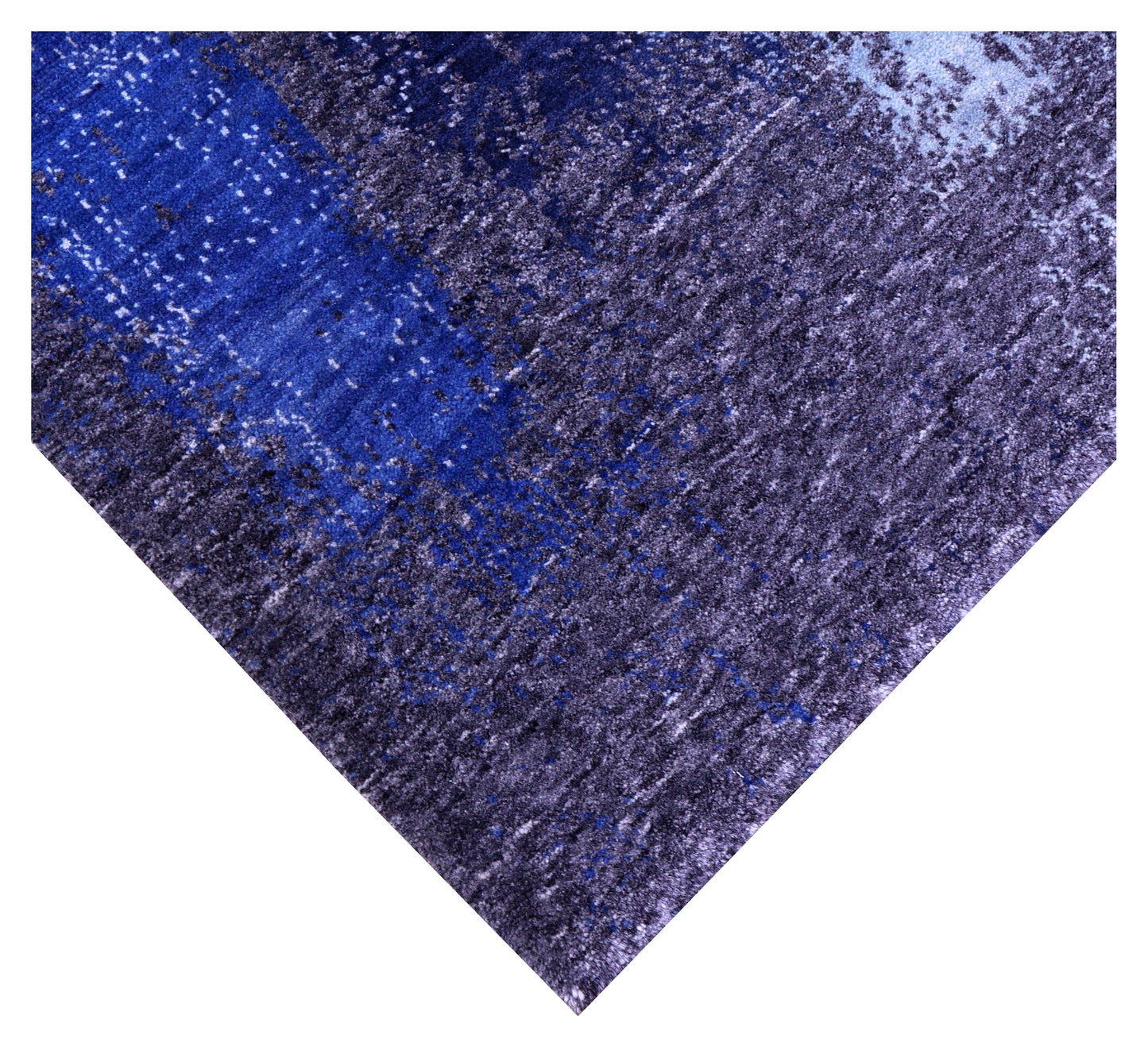 Dark Grey Modern Abstract Colour Block Hand Knotted Wool Contemporary 4x6 Area Rug