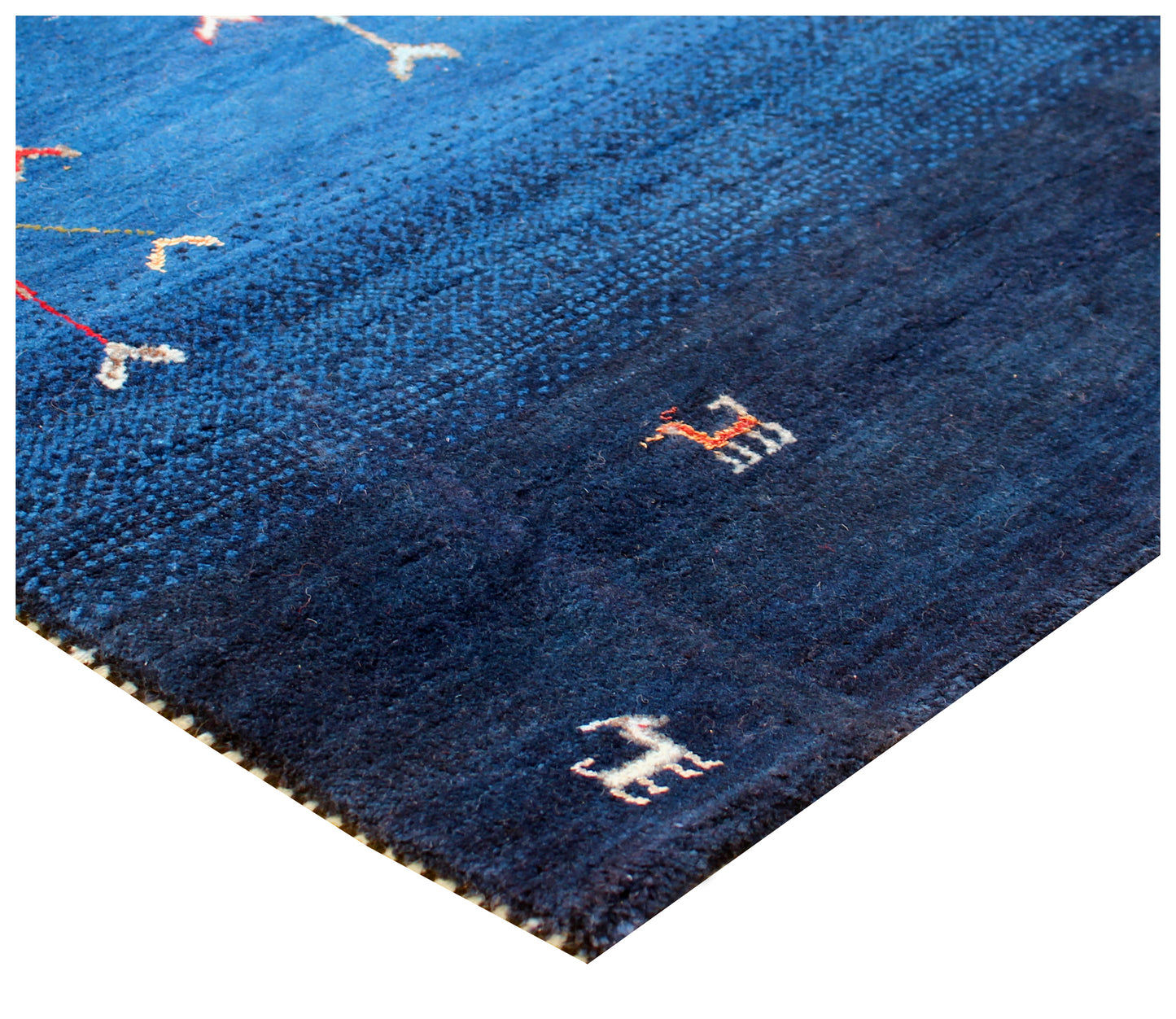 Blue Ombre Tree of Life Garden Hand Knotted 5.6x8 Vibrant Color Area Rug