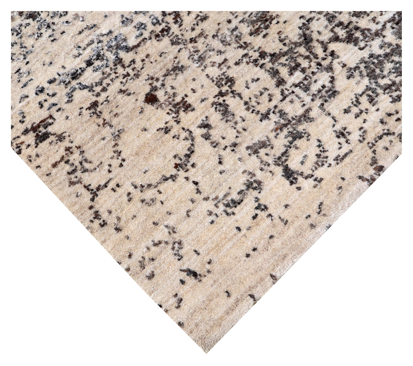 Ivory Ancient Tree of Life with Roots Wool Viscose Hand Knotted Contemporary 5.6x8 Area Rug