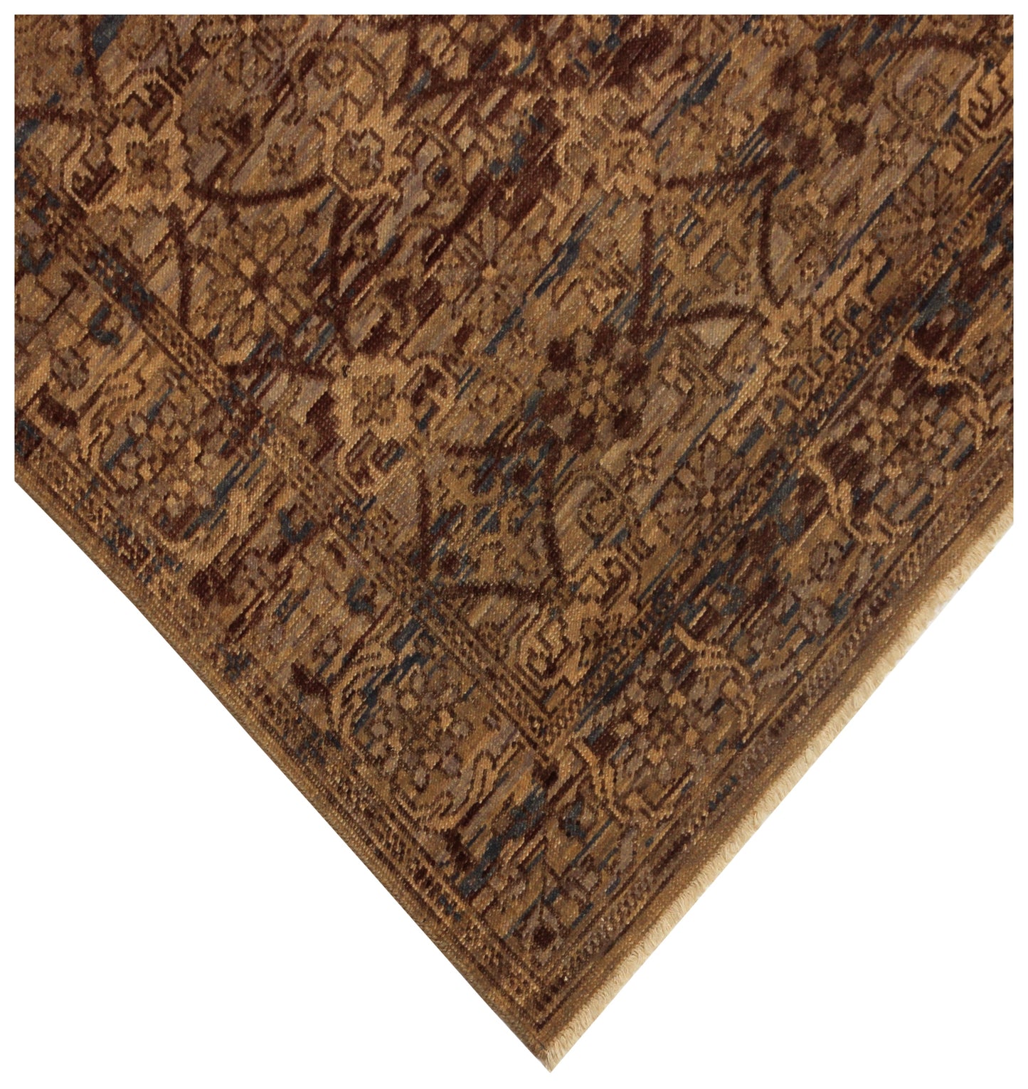Vintage Antique Beige Brown 5x8 Wool Area Rug - Hand Knotted Caucasian Kazak Tribal