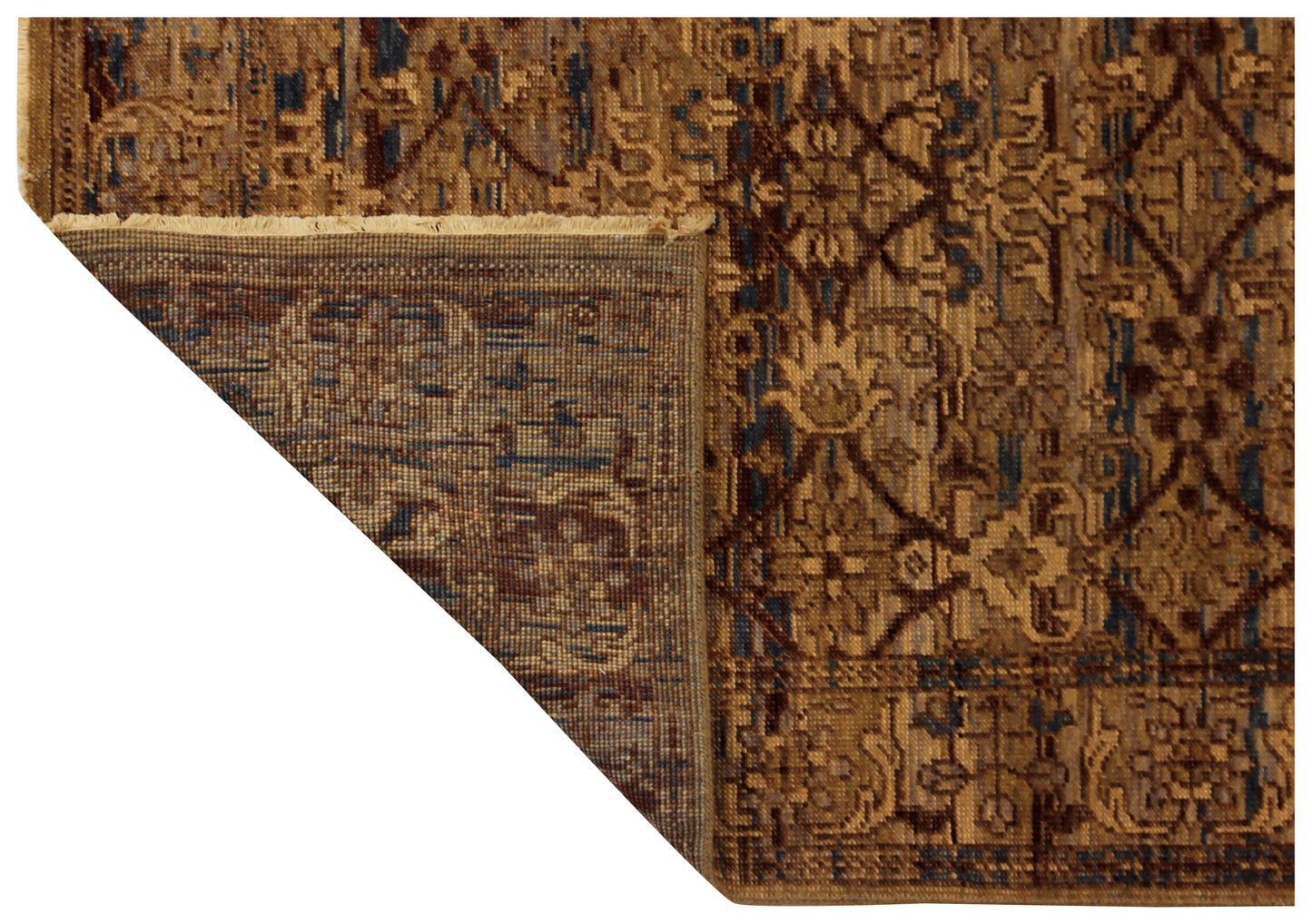 Vintage Antique Beige Brown 5x8 Wool Area Rug - Hand Knotted Caucasian Kazak Tribal