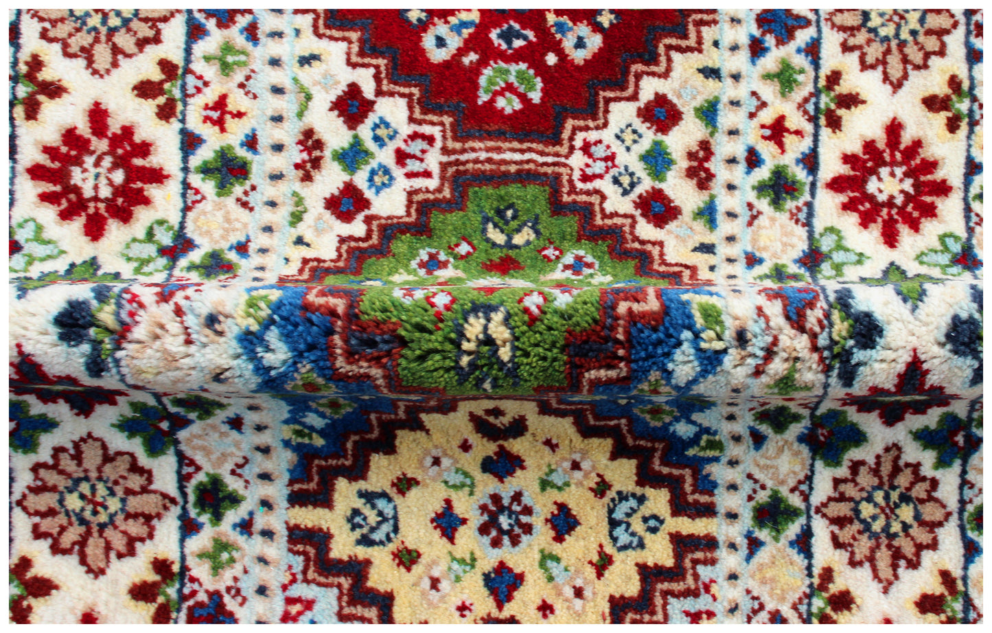 Hand Knotted Traditional Gabbeh Ivory Vibrant Color 5.6x8 Area Rug