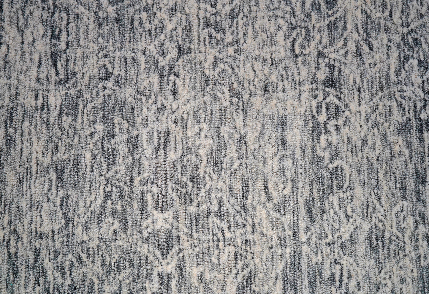 Light Blue Solid Textured Hand Tufted Wool Area Rug - Cut Pile Minimalist Custom Sizes