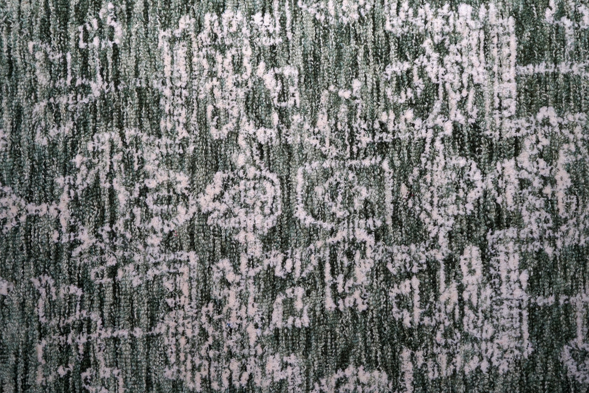 Grey Teal Vintage Distressed Hand Tufted Wool Area Rug - Cut Pile Shabby Chic Custom Sizes