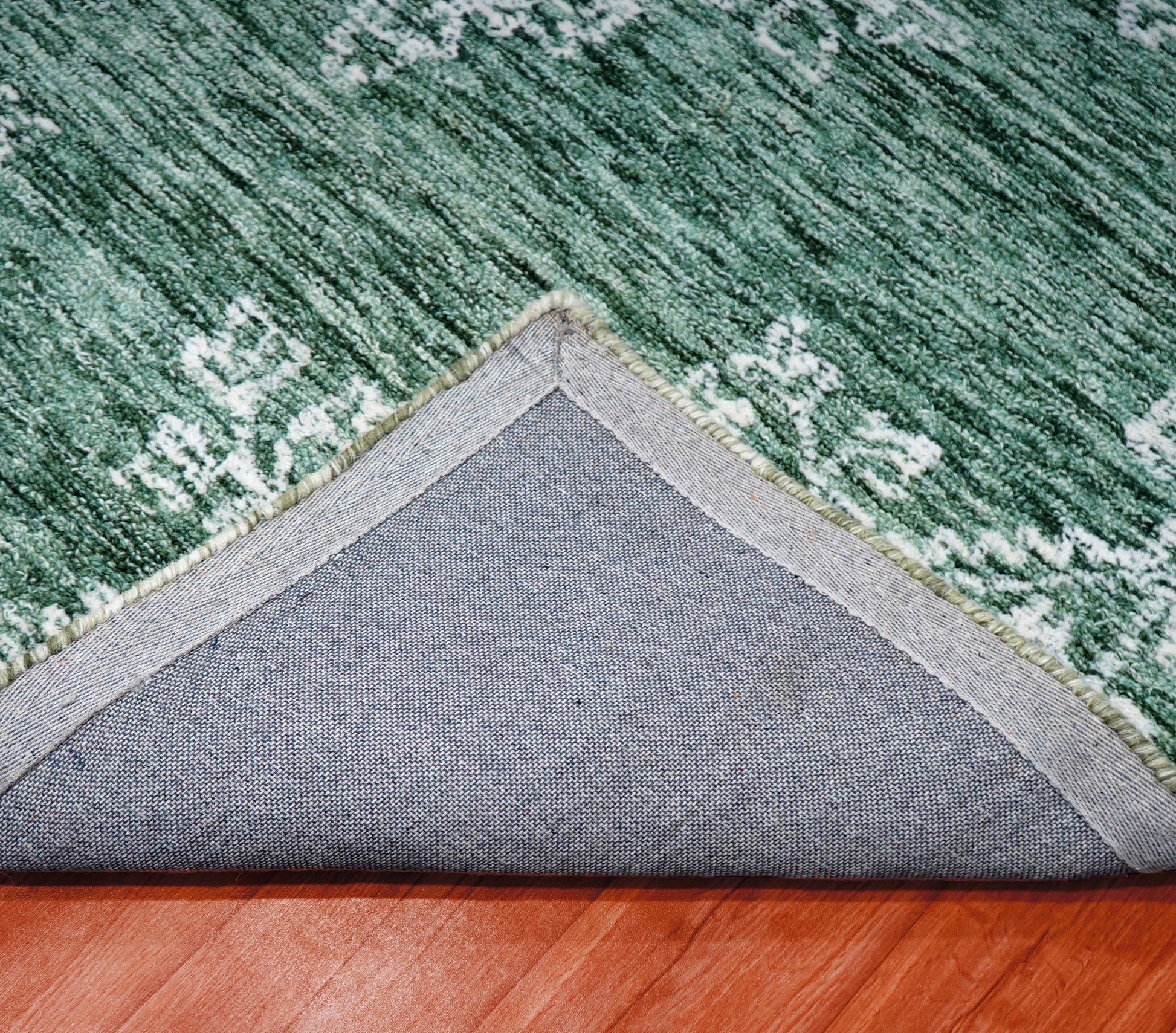 Teal Green Vintage Distressed Hand Tufted Wool Area Rug - Cut Pile Shabby Chic Custom Sizes