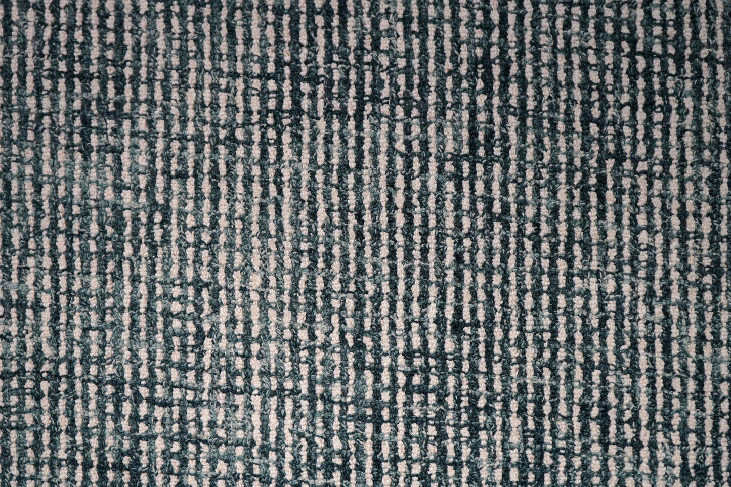 Teal Grey Greek Key Border Hand Tufted Wool Area Rug - Cut Pile Contemporary Custom Sizes