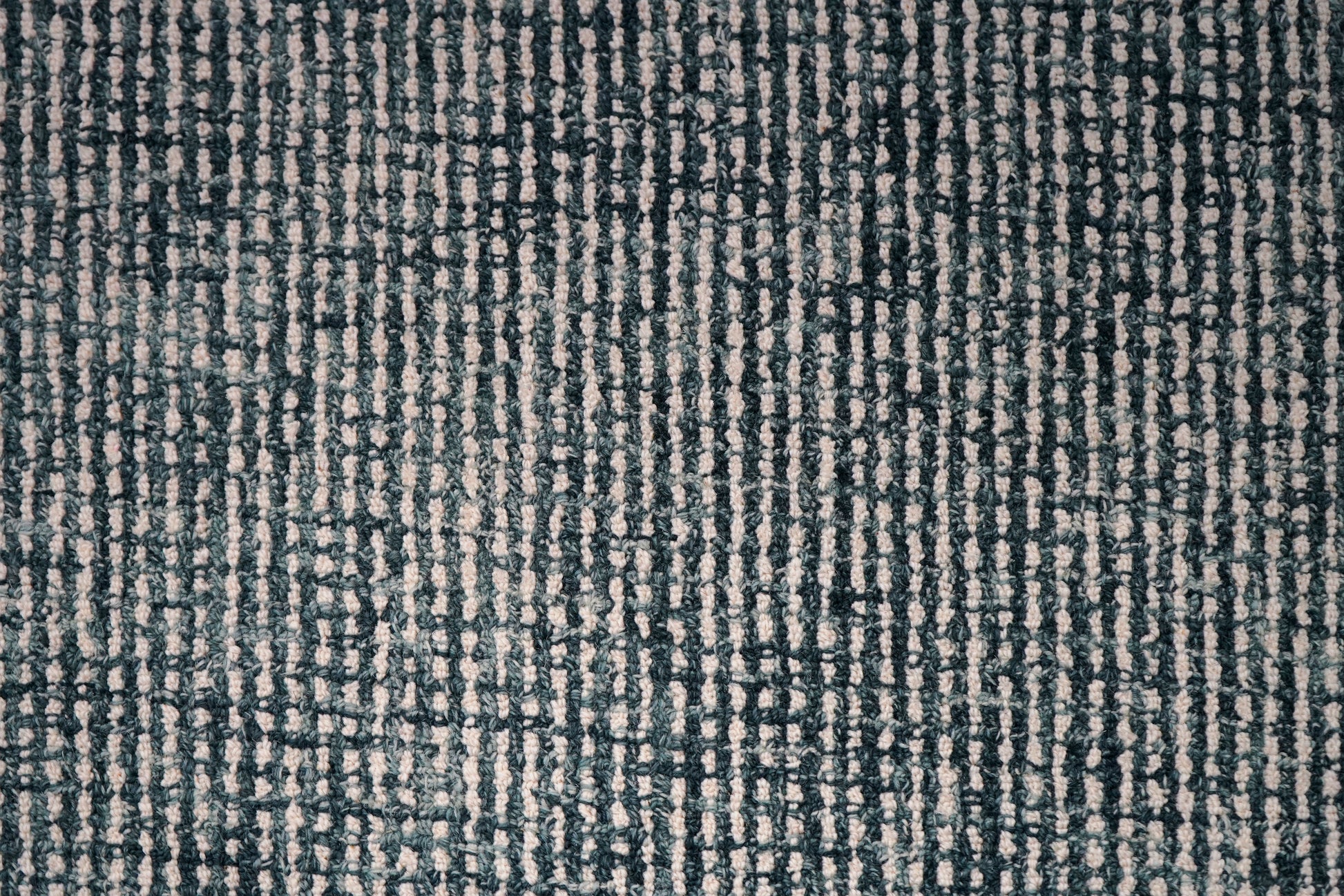 Teal Grey Greek Key Border Hand Tufted Wool Area Rug - Cut Pile Contemporary Custom Sizes