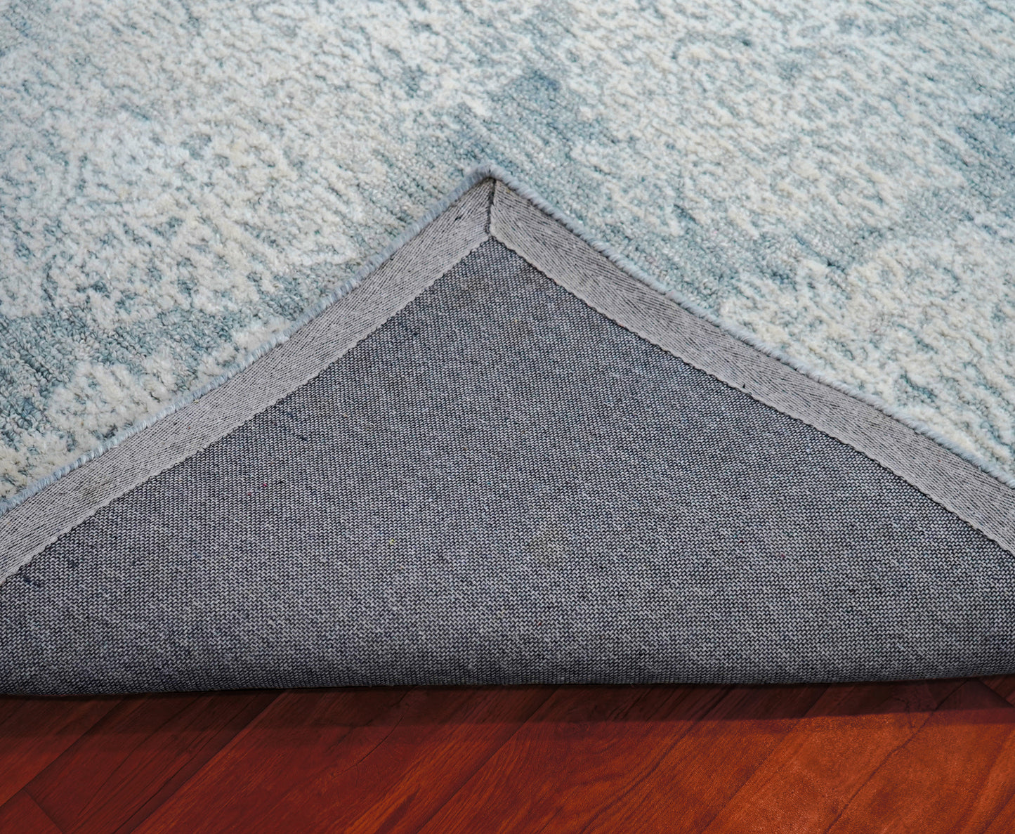 Light Blue Aqua Vintage Distressed Hand Tufted Wool Area Rug - Cut Pile Shabby Chic Custom Sizes