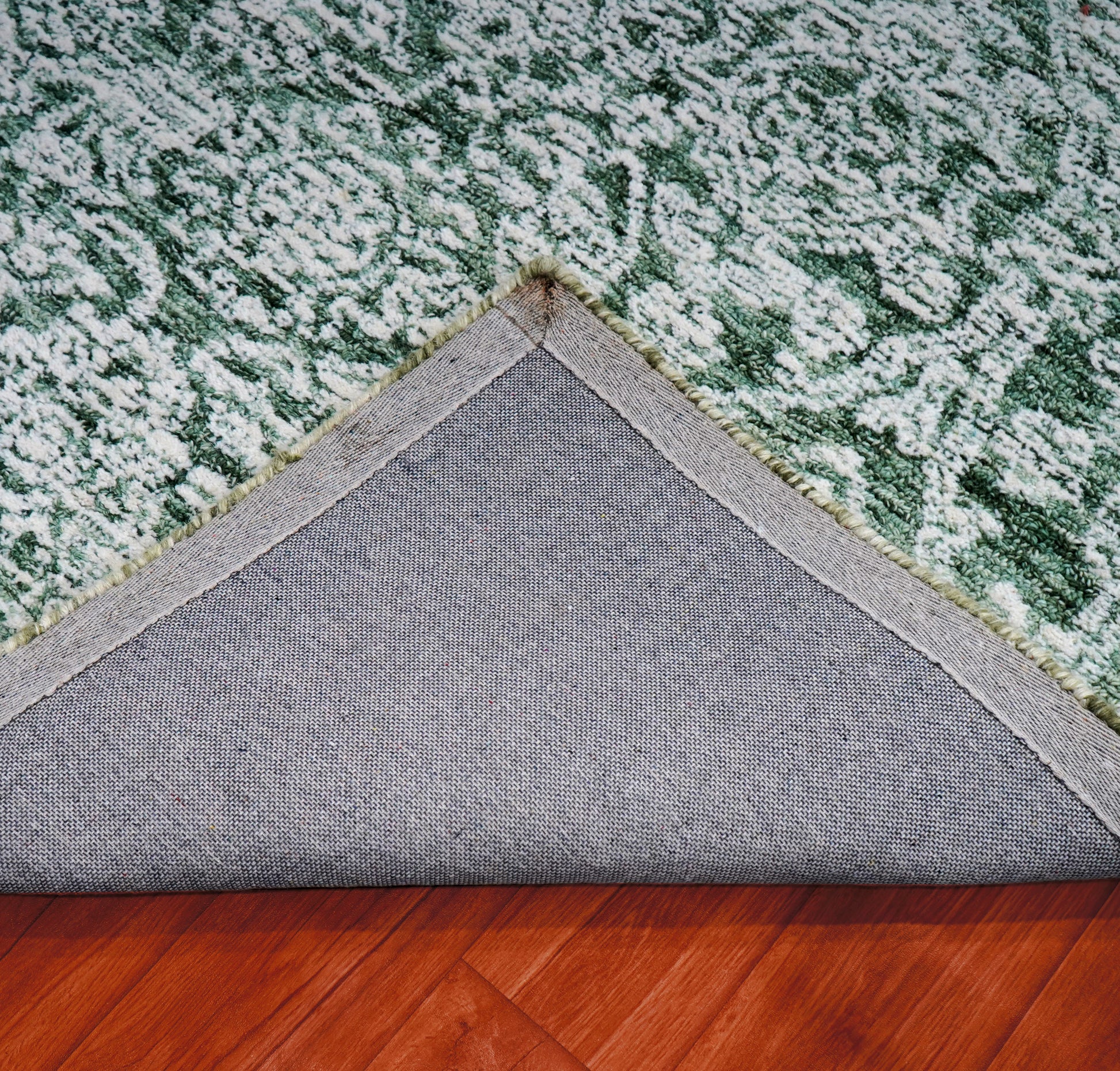 Teal Green Vintage Distressed Hand Tufted Wool Area Rug - Cut Pile Shabby Chic Custom Sizes