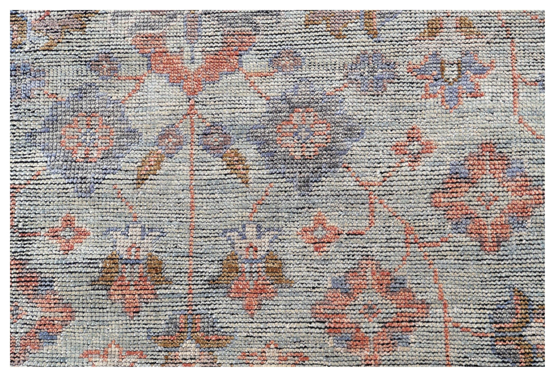 Celadon Sage Green Brown Crimson Gold Teal Oushak Floral Hand Knotted Wool Silk 8x10 Bhadohi Area Rug