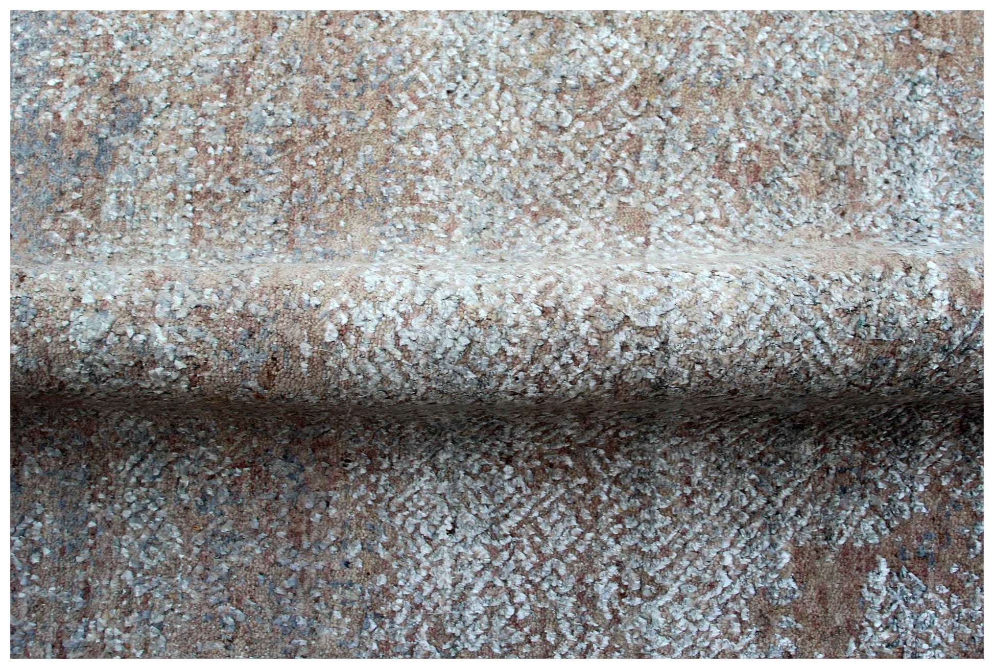 Eroded Medallion Floral 8x10 Hand Knotted Silver Blue Grey Brown Mocha Teal Wool Viscose Bhadohi Area Rug