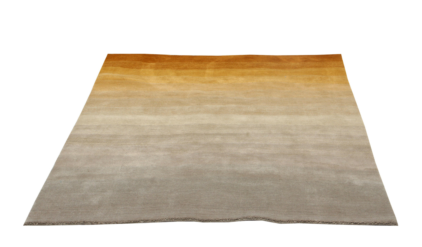 Modern Stripes Wool Rug – Brown, Gold, Rust, Beige & Gray 5.6x8 and 7x10.