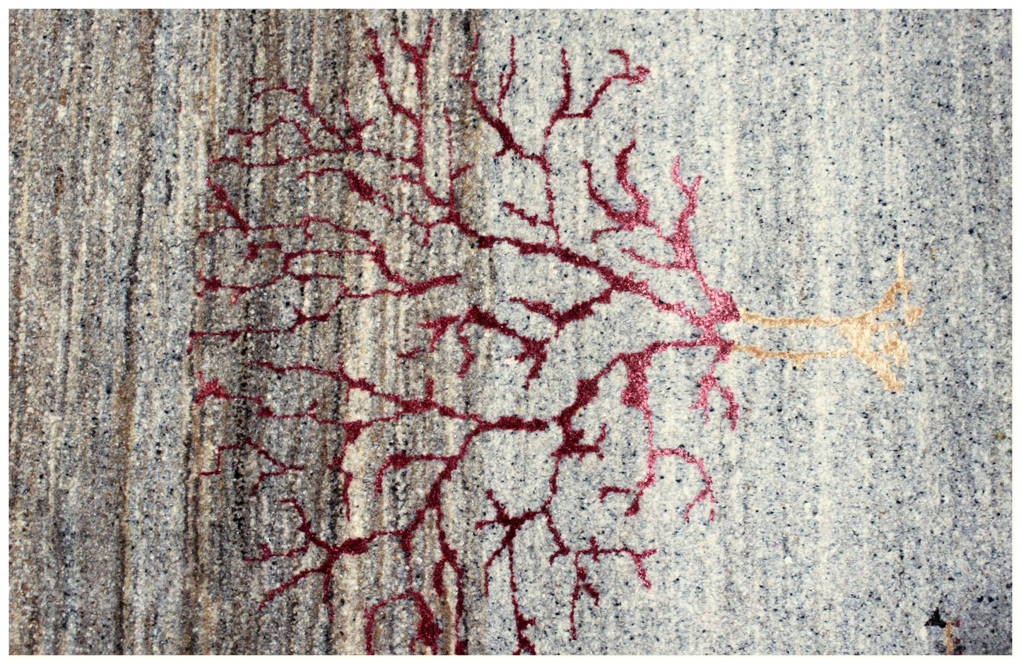 Hand Knotted Abstract Landscape Wool Rug 9x12 and 8x11.6 - Ivory, Grey & Taupe