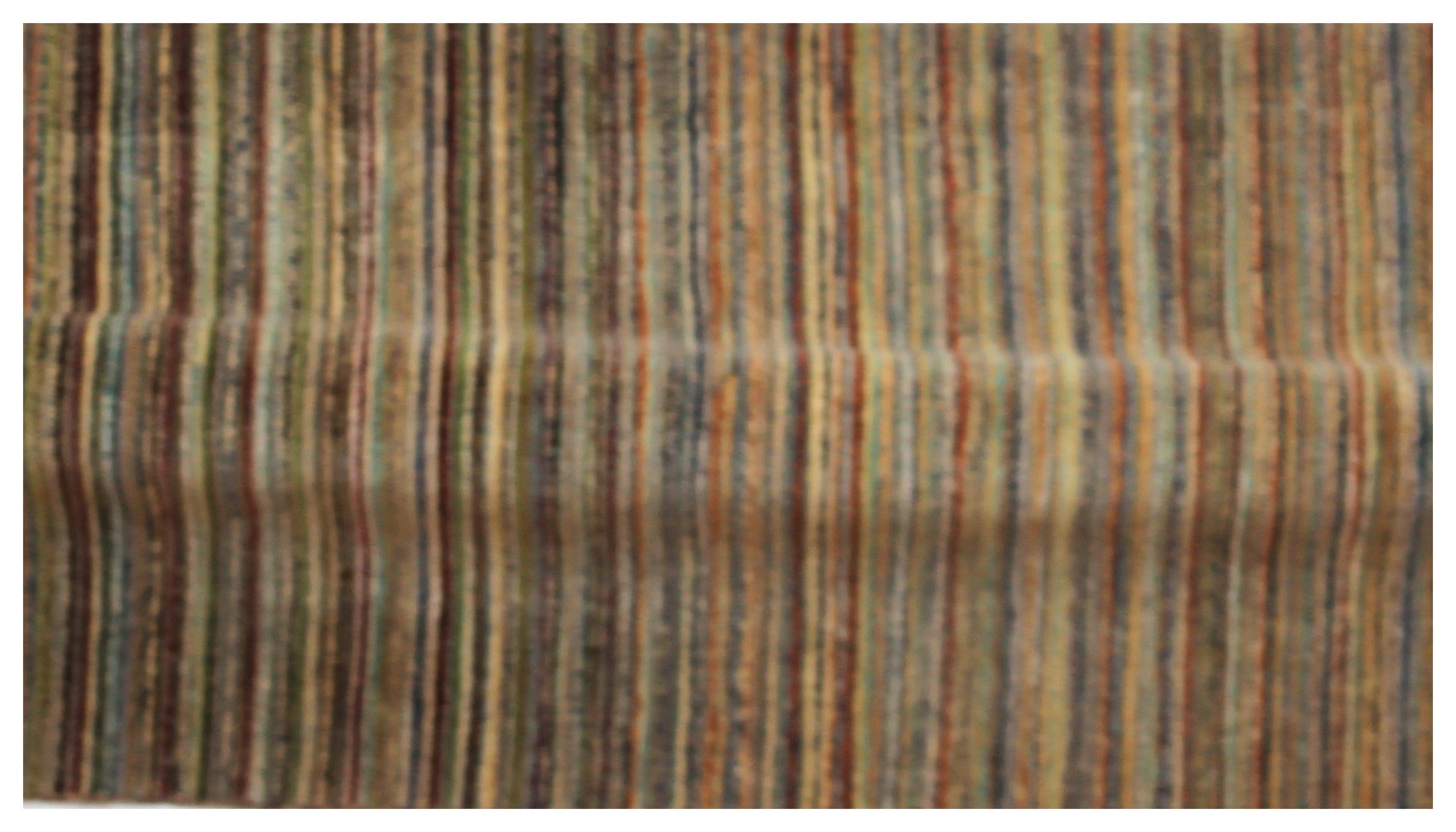 Hand Knotted Striped Modern Transitional Rug - Earth Tones Runner 