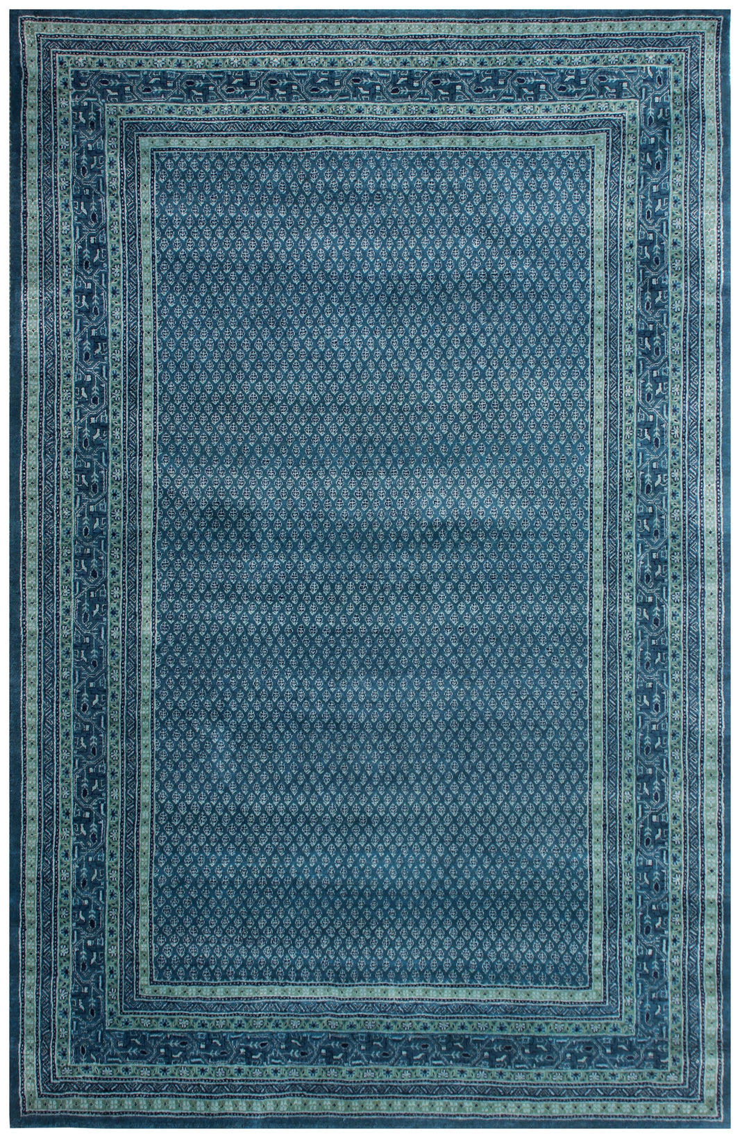Traditional Blue Rugs Handmade Rugs - Hand Knotted Area Rugs & Carpets - Tufts Knots