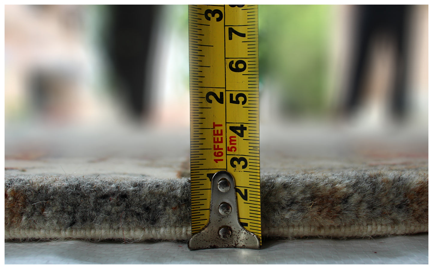 Hand Knotted Tree of Life Rug - Ivory Grey Natural Wool 5.6X8 Area Rug 