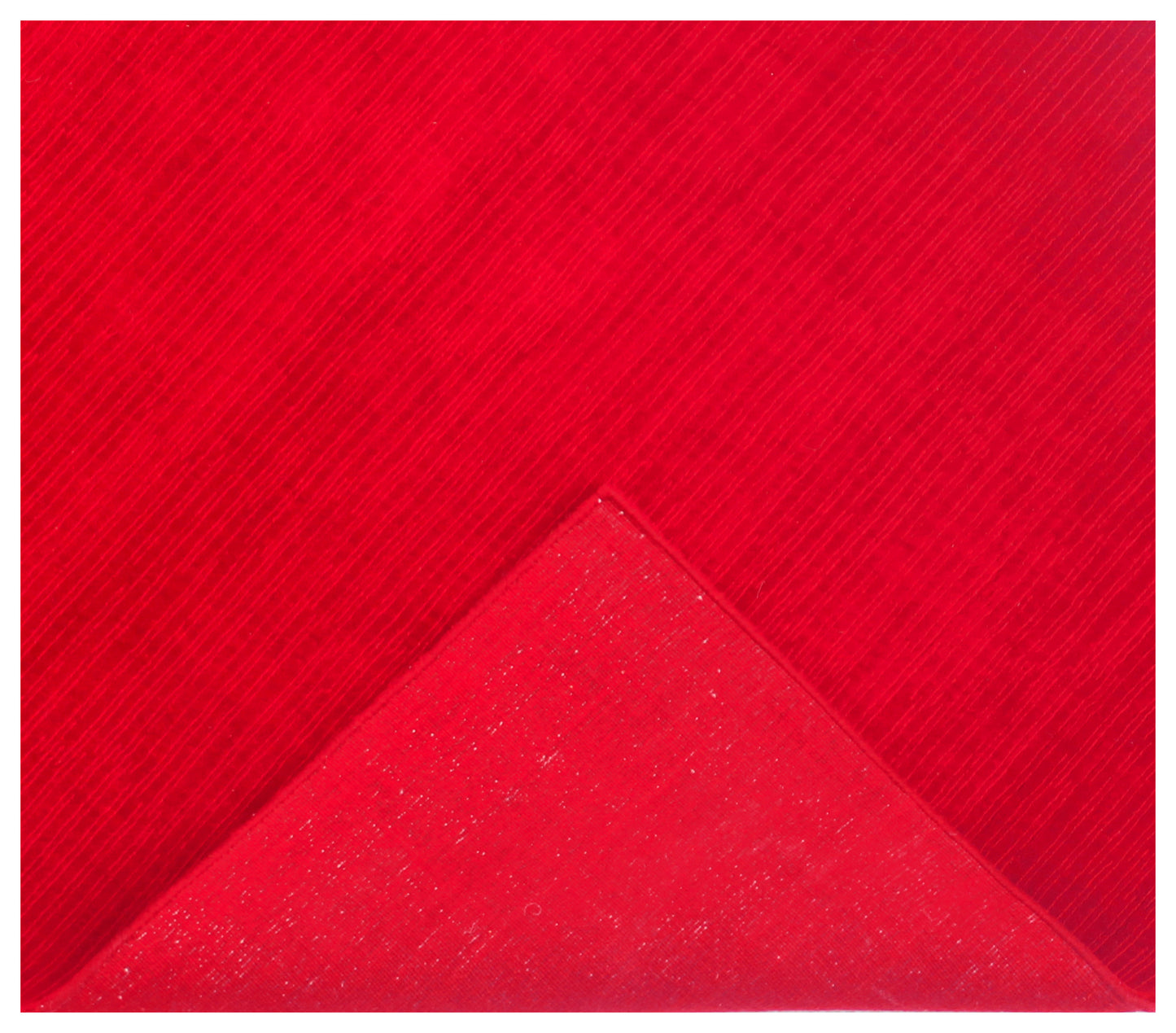 Handloom Solid Red Rug - Natural Wool Area Rug Multiple Sizes 