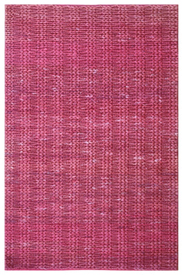 Fuchsia Hot Pink Braided Woven Jute 4.6x6.6 Bhadohi Area Rug