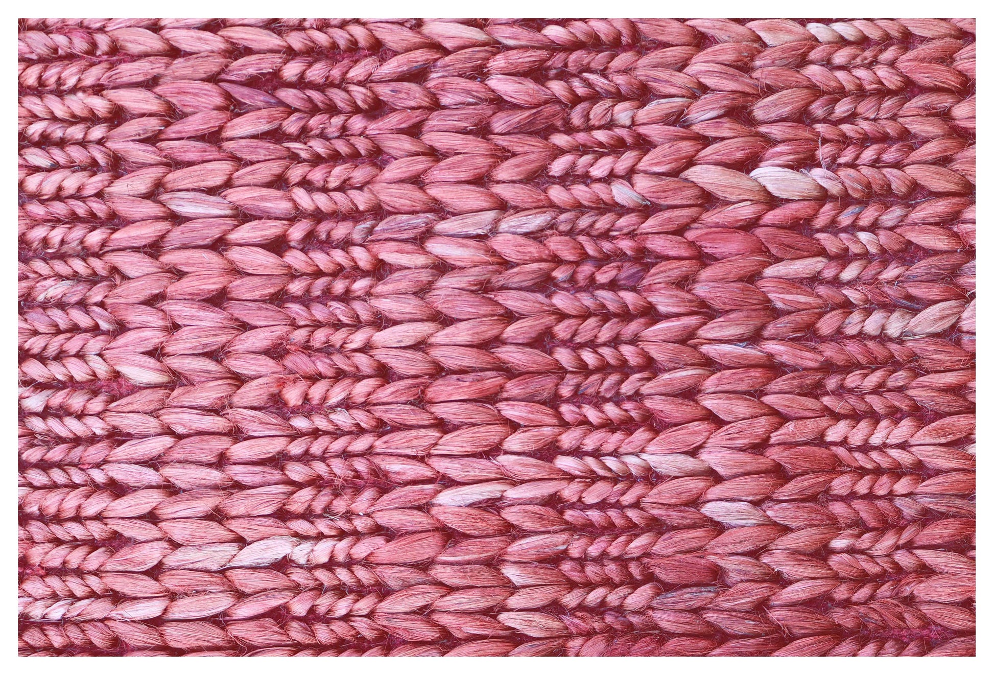 Fuchsia Hot Pink Braided Woven Jute 4.6x6.6 Bhadohi Area Rug