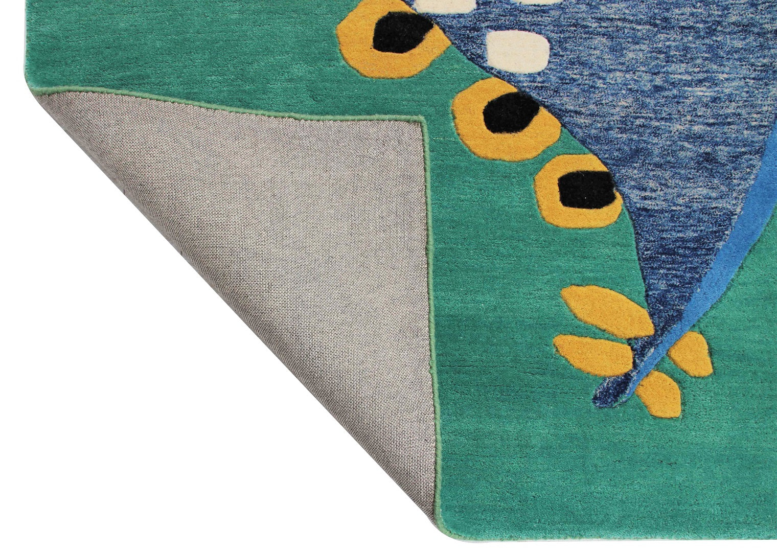 Blue Dinosaur Kids Rug – Custom Made Green Hand-Tufted kids Play Mat.