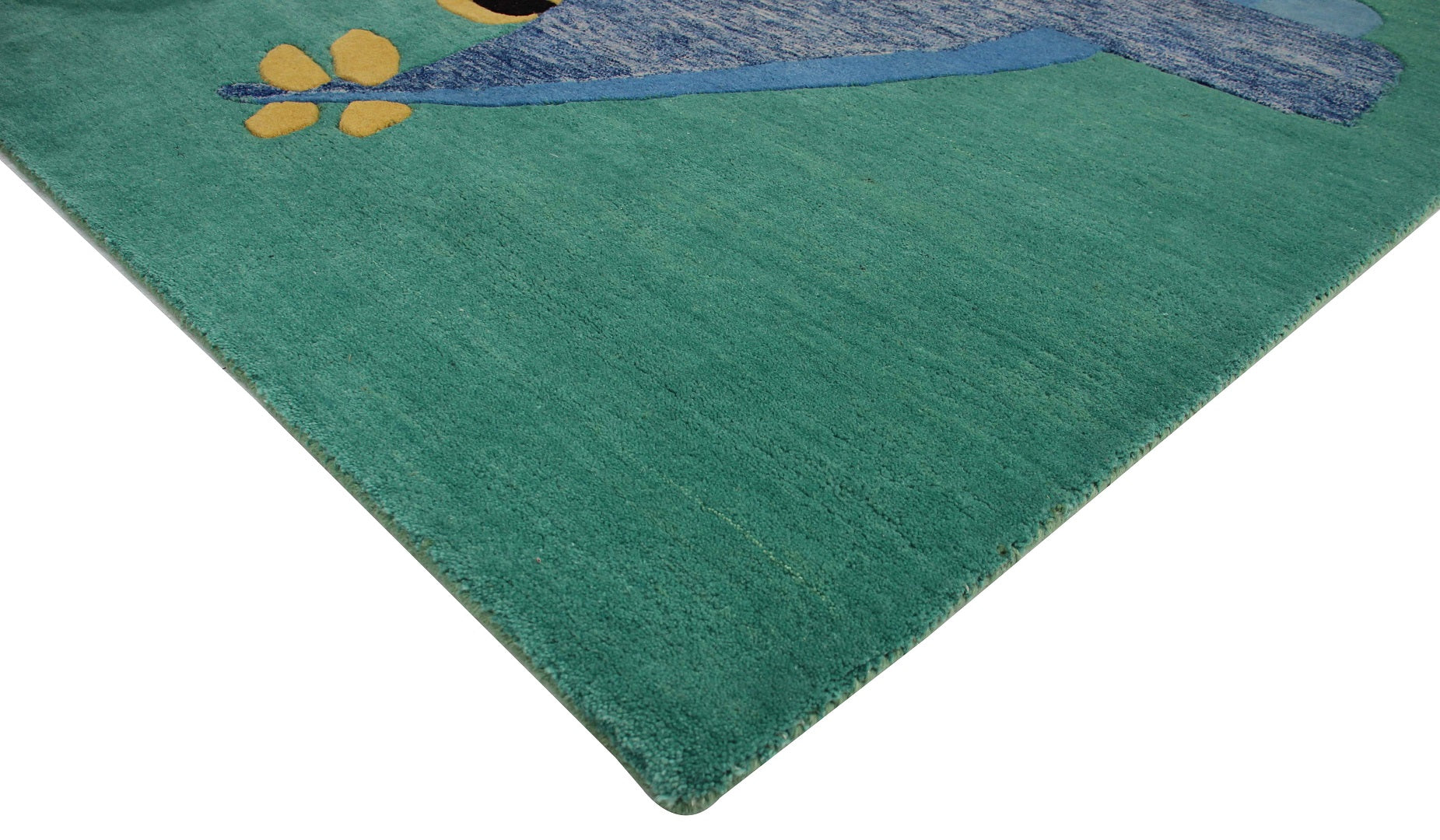 Blue Dinosaur Kids Rug – Custom Made Green Hand-Tufted kids Play Mat.