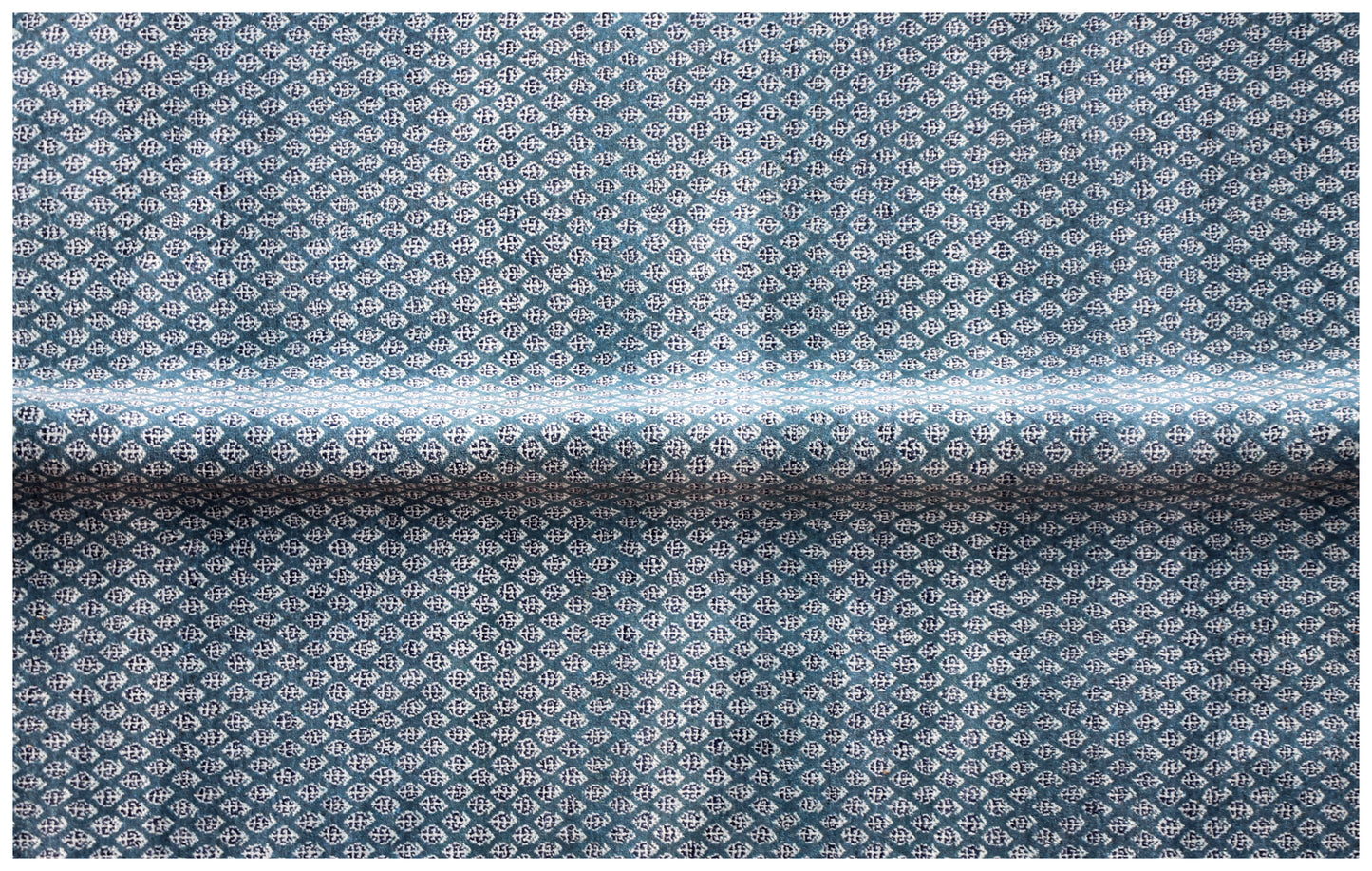 Fine Hand-Knotted Blue, Ivory & Green Modern Geometric Wool Area Rug – Available in 7x10 and 8x10 Sizes.