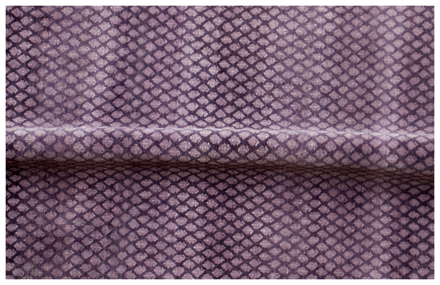 5.6x8 Fine Hand-Knotted Purple Geometric Wool Area Rug – Modern Luxury Handmade Carpet for Living Room & Bedroom.