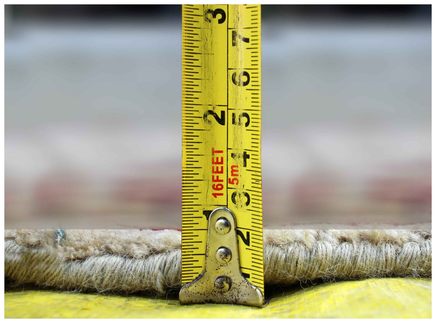 Ivory Cream Crimson Rust Taupe Persian Tabriz Floral Hand Knotted Wool 6x6 Round Bhadohi Area Rug