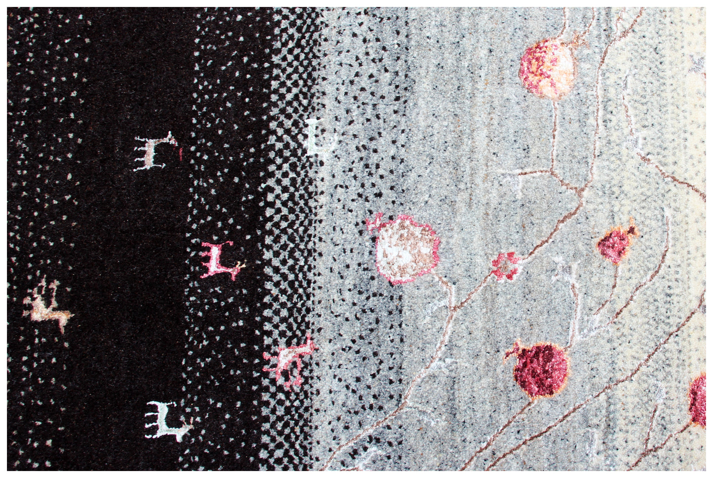 Hand Knotted Tree of Life Rug - Black Multi Color Natural Wool Area Rug (Custom Sizes)