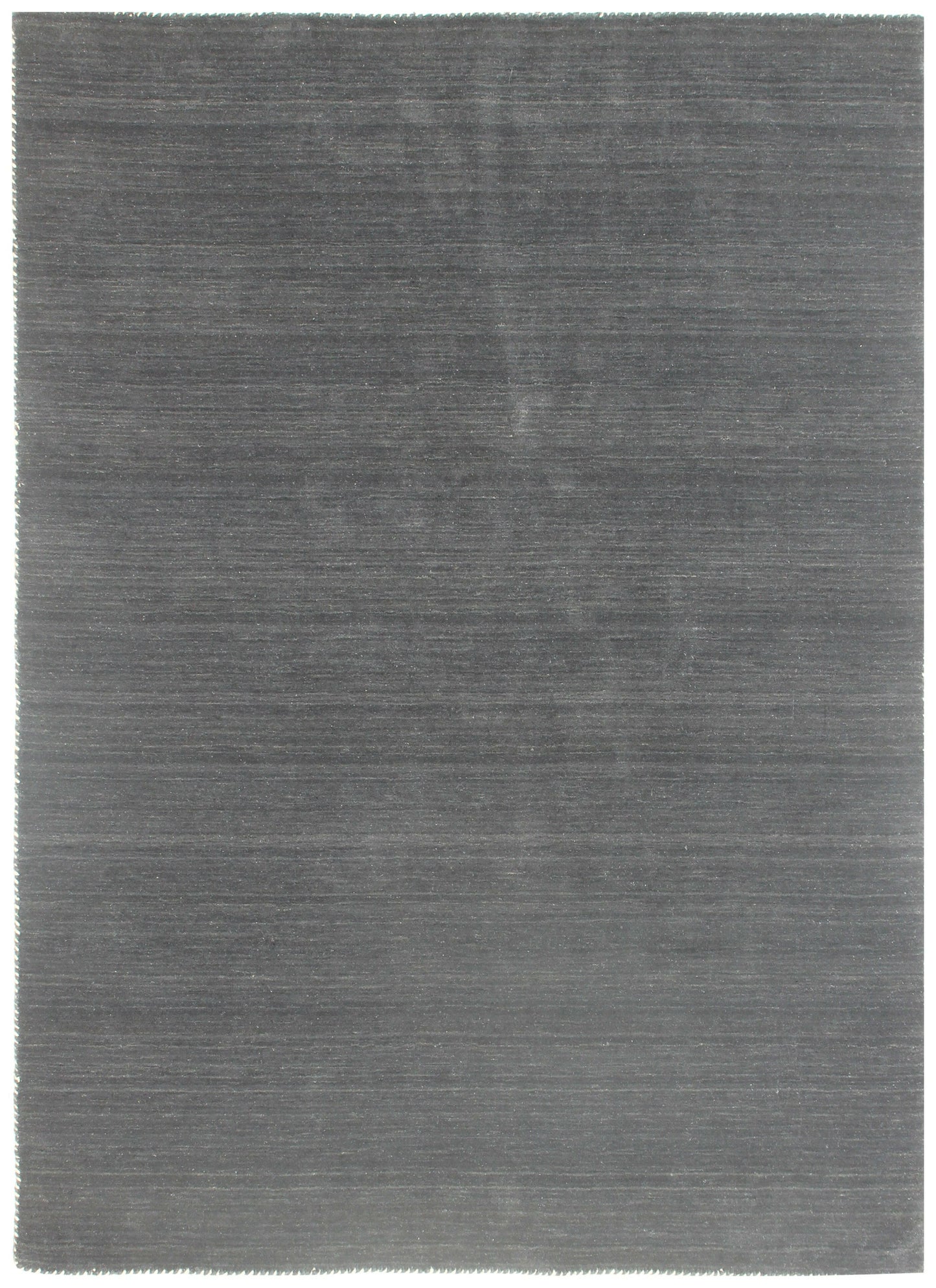 Modern Solid Gray Handloom Custom made wool area rug.