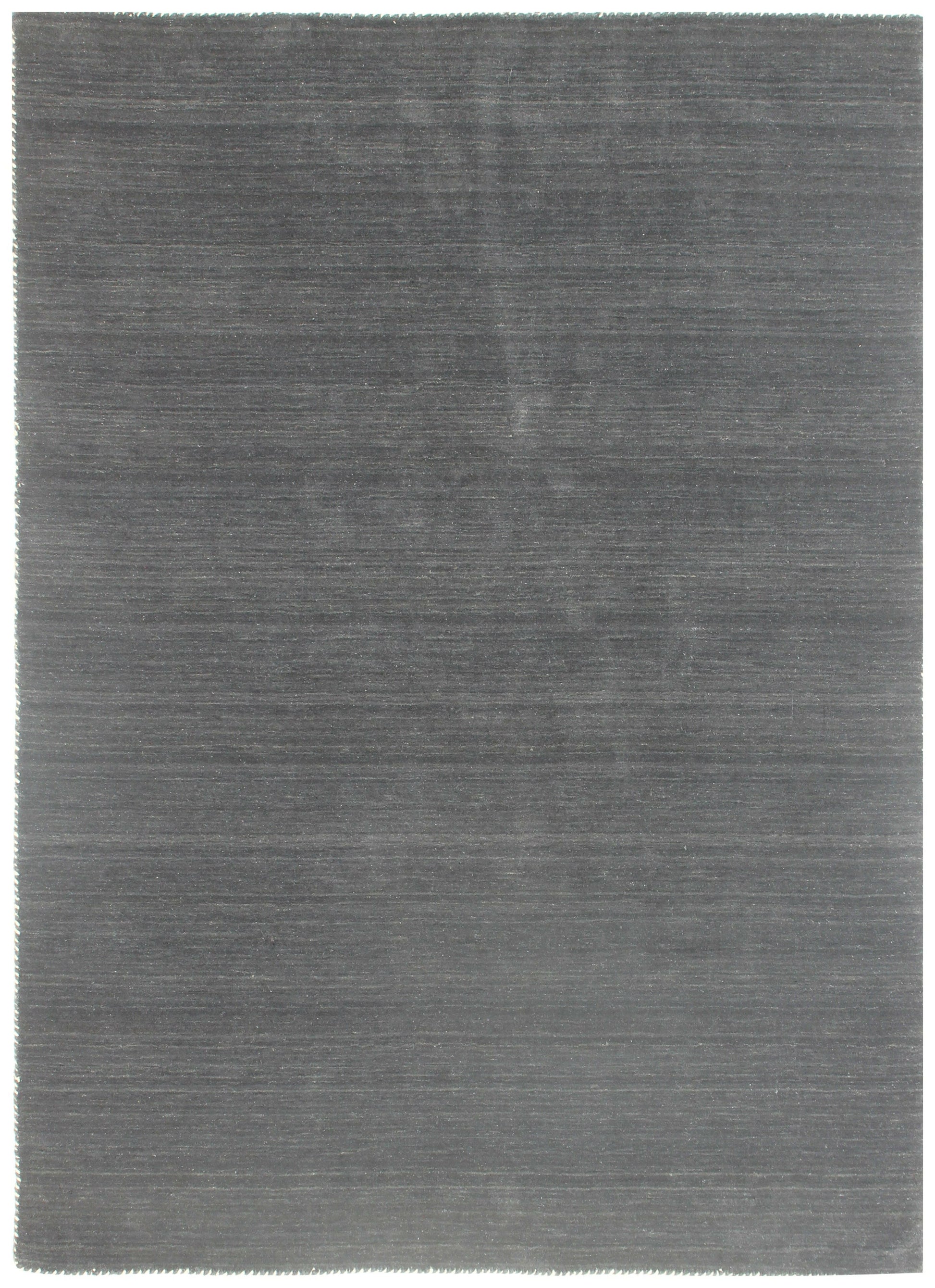 Modern Solid Gray Handloom Custom made wool area rug.